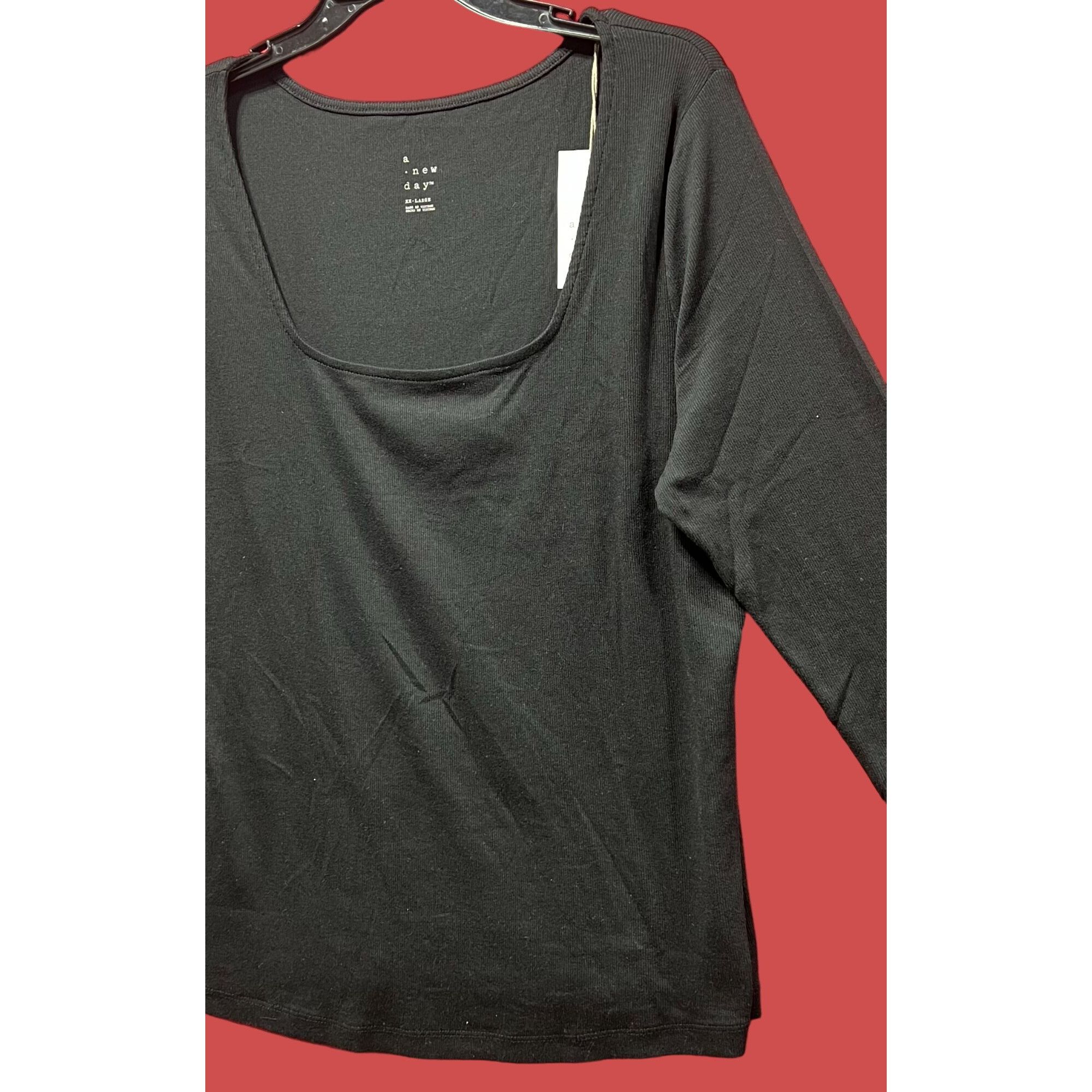 Other A New Day - Women's Long Sleeve Slim Fit T-Shirt - Black - X Size XXL / US 16-18 / IT 52-54 - 17 Thumbnail