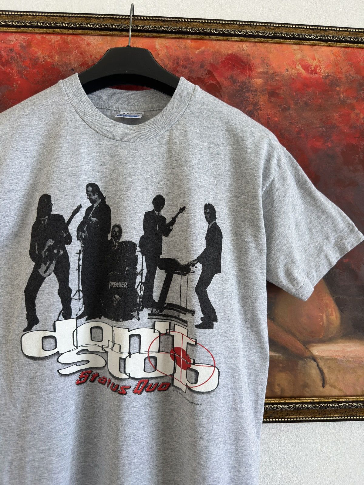 Band Tees Vintage 90s Status Quo Dont Stop Tour Graphic Tshirt Tee Size US M / EU 48-50 / 2 - 3 Thumbnail