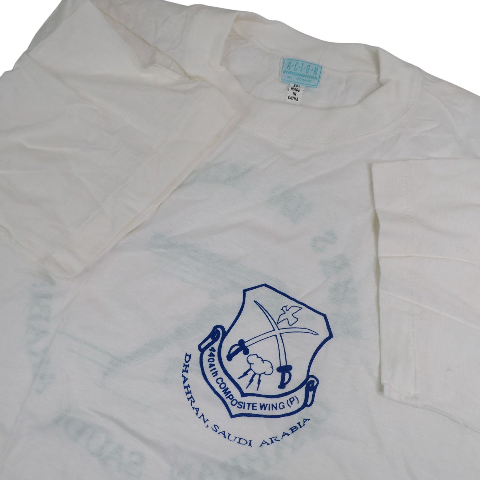 Vintage VTG 90s 4404th Composite Wing Saudi Arabia 100 Mile Club T Size US L / EU 52-54 / 3 - 8 Thumbnail