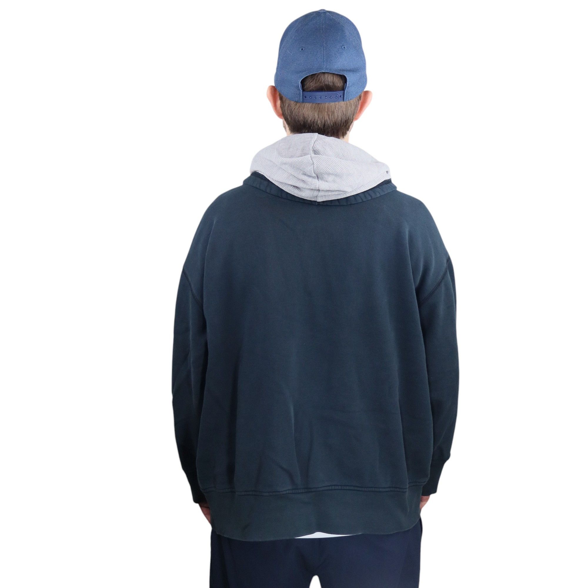 Dickies × Reebok × Vintage 90s Reebok Thermal Lined Boxy Baggy Zip Up Hoodie XL Navy Size US XL / EU 56 / 4 - 3 Thumbnail