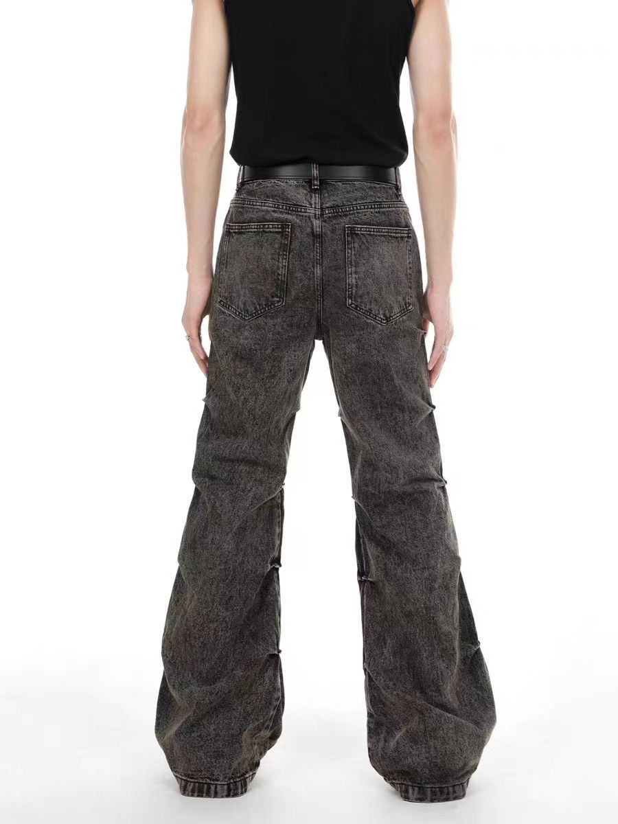 Japanese Brand Vintage washed distressed micro-flared high-waisted jeans Size US 34 / EU 50 - 2 Thumbnail