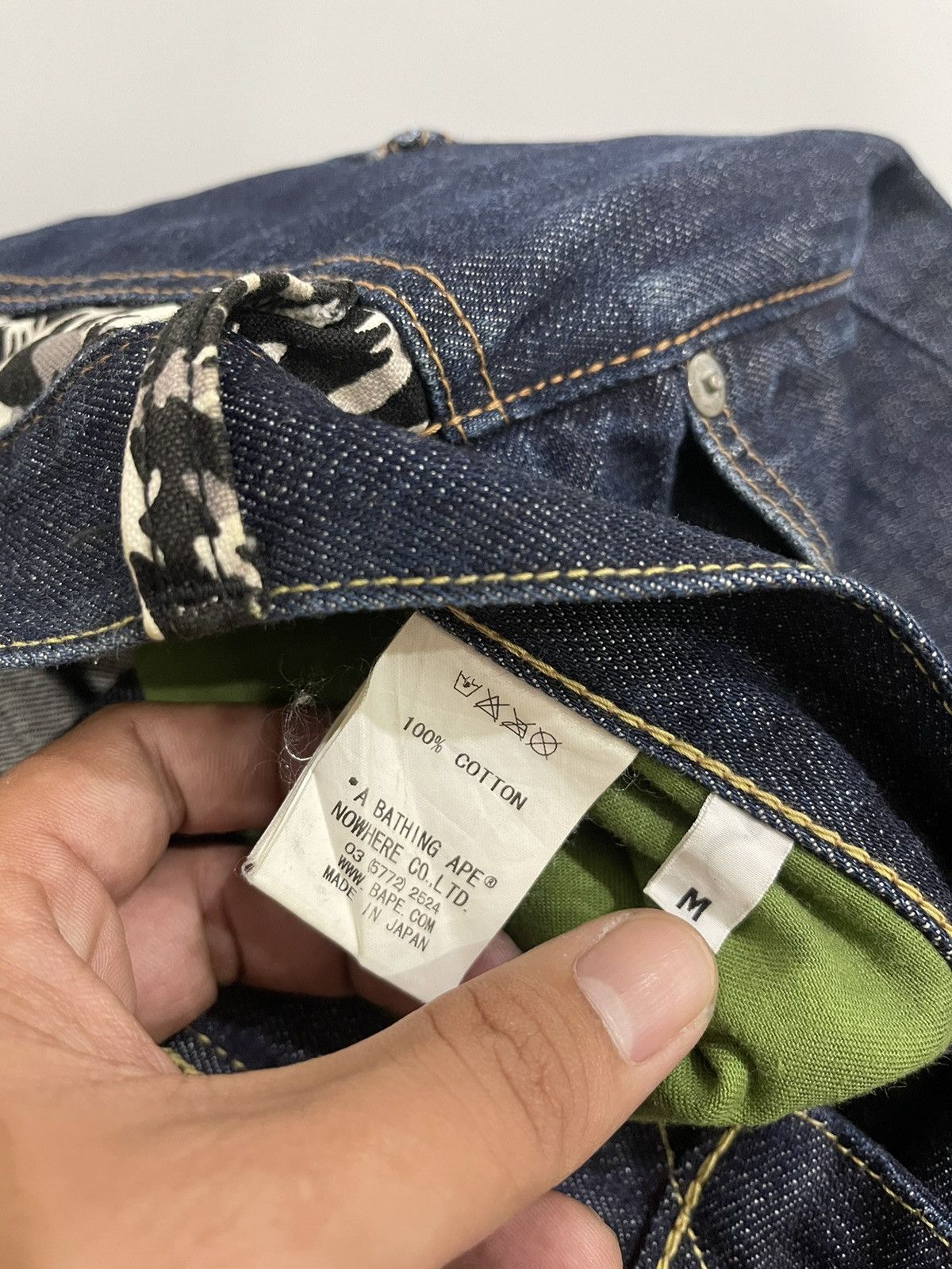 Bape Bape Nigo Nape Embroidered Jorts Bapesta denim Size US 31 - 4 Thumbnail