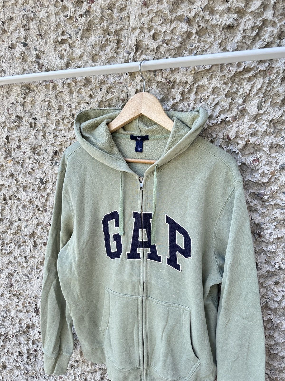 Gap × Vintage Vintage light green Gap emroided zip hoodie Size US M / EU 48-50 / 2 - 2 Thumbnail