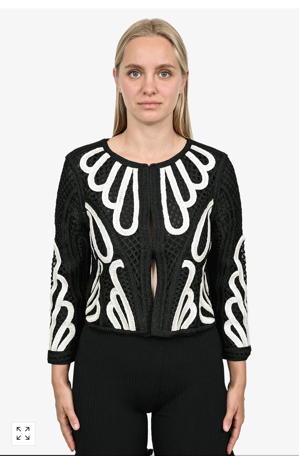Maje 🔥🔥🔥ARCHIVE MAJE CROCHET KNIT EVENING JACKET Size M / US 6-8 / IT 42-44 - 1 Thumbnail