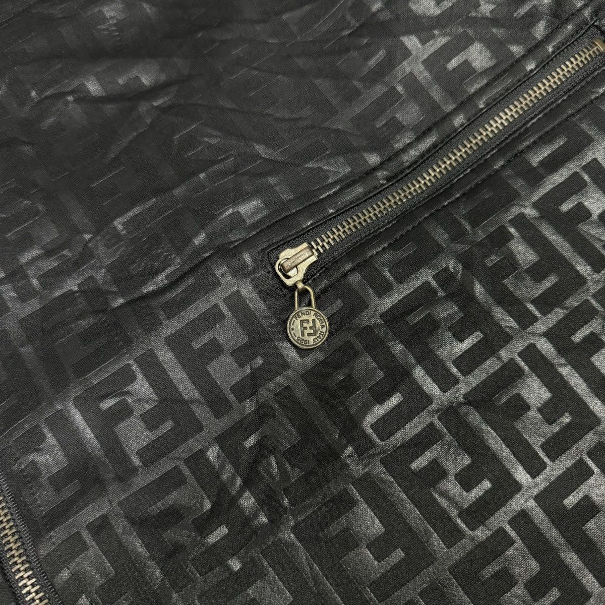 Fendi × Vintage Vintage FENDI Zucca Monogram Reversible Cold Weather Jacket Size US L / EU 52-54 / 3 - 7 Thumbnail