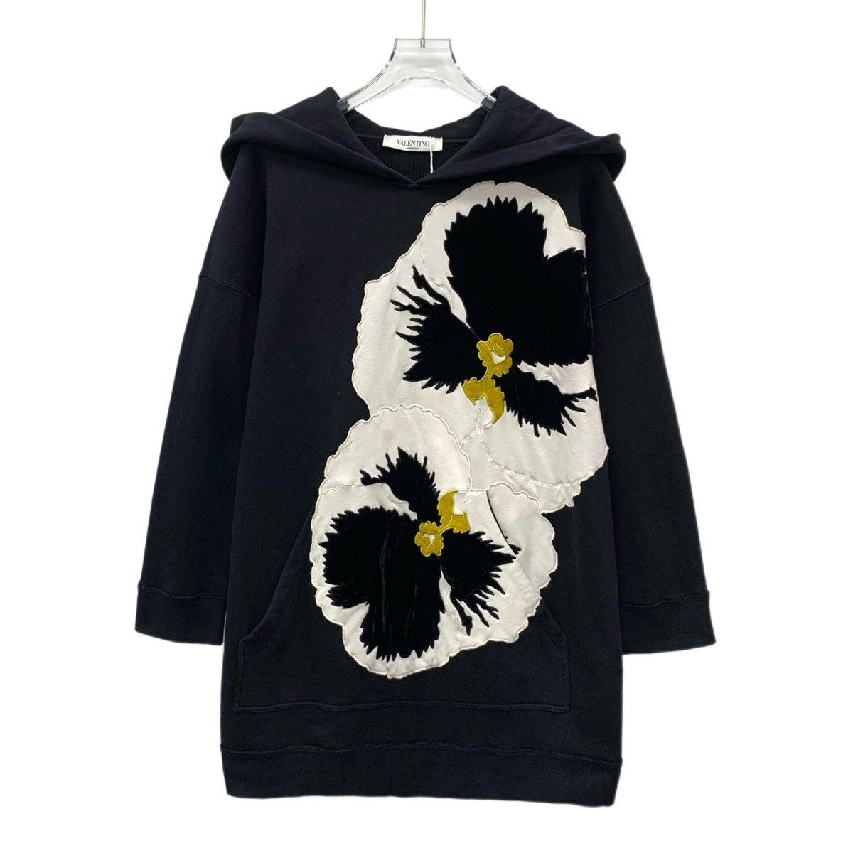 Valentino Valentino Floral Patch Hooded Long Sleeve Sweatshirt K26WX Size XS / US 0-2 / IT 36-38 - 1 Thumbnail