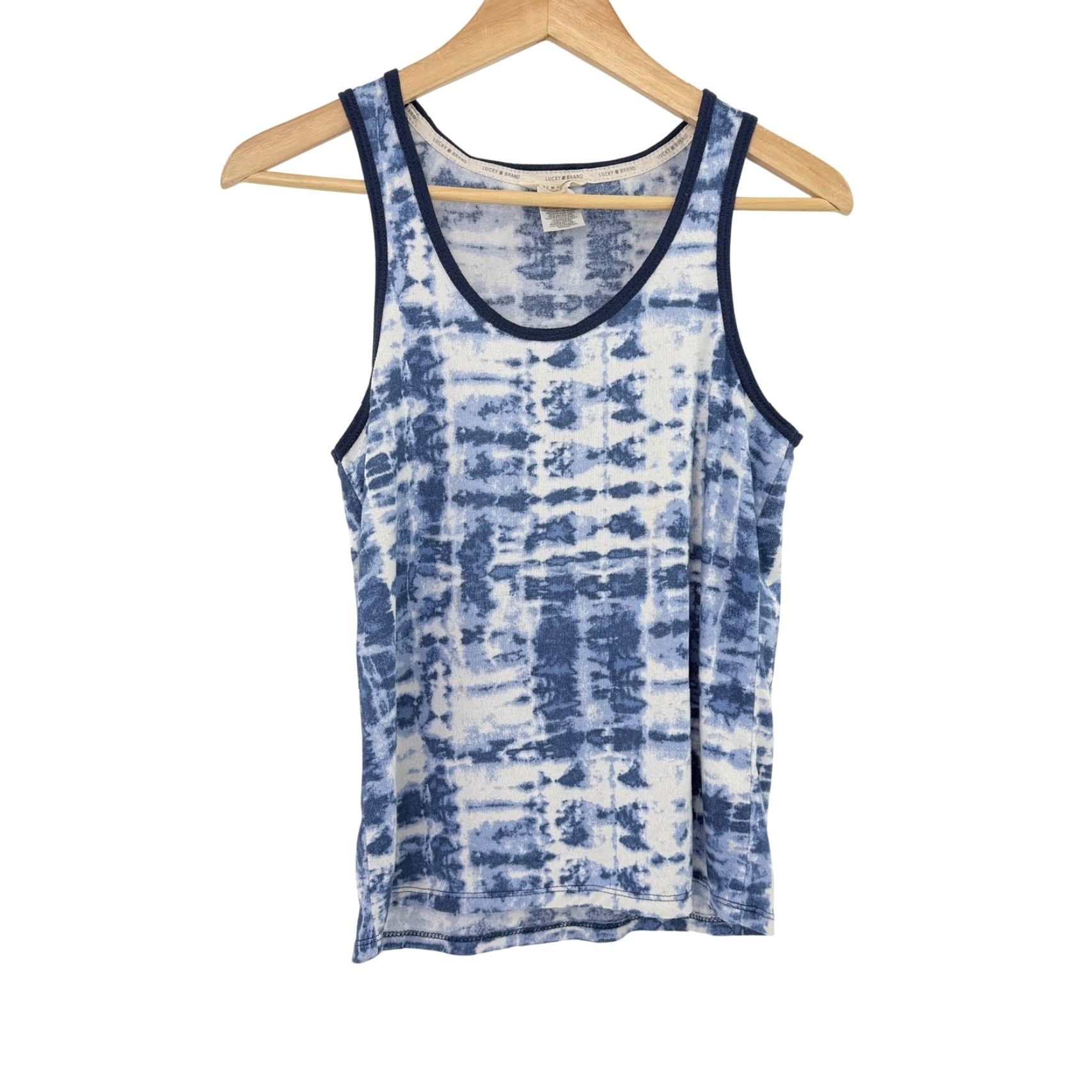 Lucky Brand Lucky Brand Women's Tank Top Blue Tie Dye Sleeveless Scoop Neck Casual Summer S Size S / US 4 / IT 40 - 2 Thumbnail