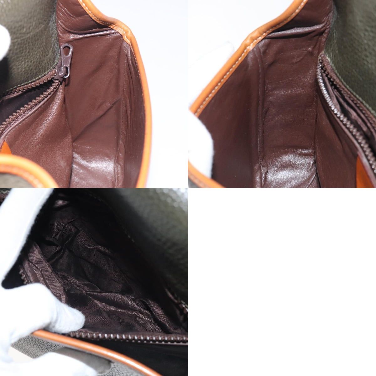 Celine CELINE Shoulder Bag Leather Khaki Gold Size ONE SIZE - 12 Thumbnail