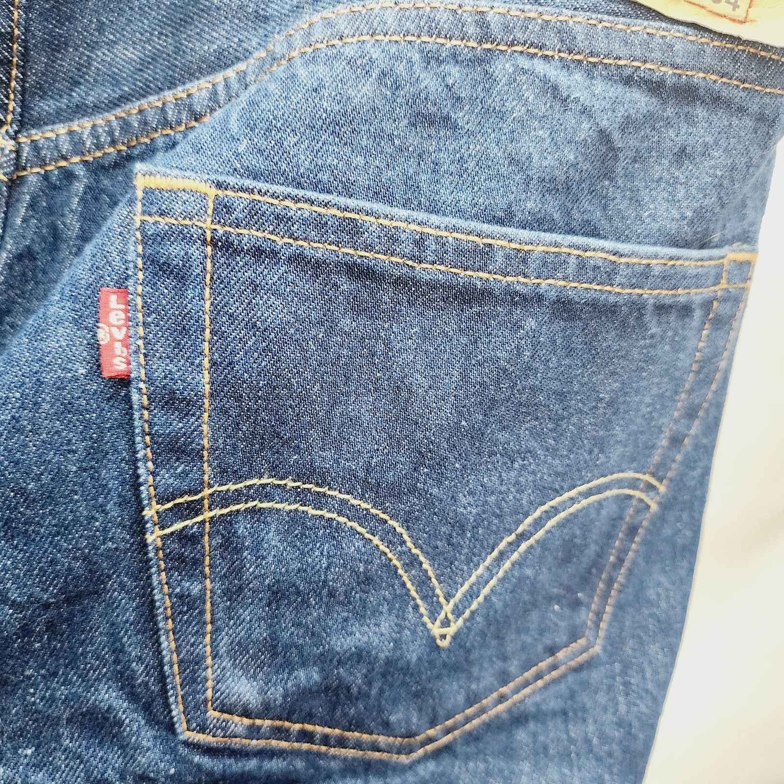 Levi's Levi's Dark Blue Button Fly 501 Straight Fit Denim Jeans Size US 38 / EU 54 - 11 Thumbnail
