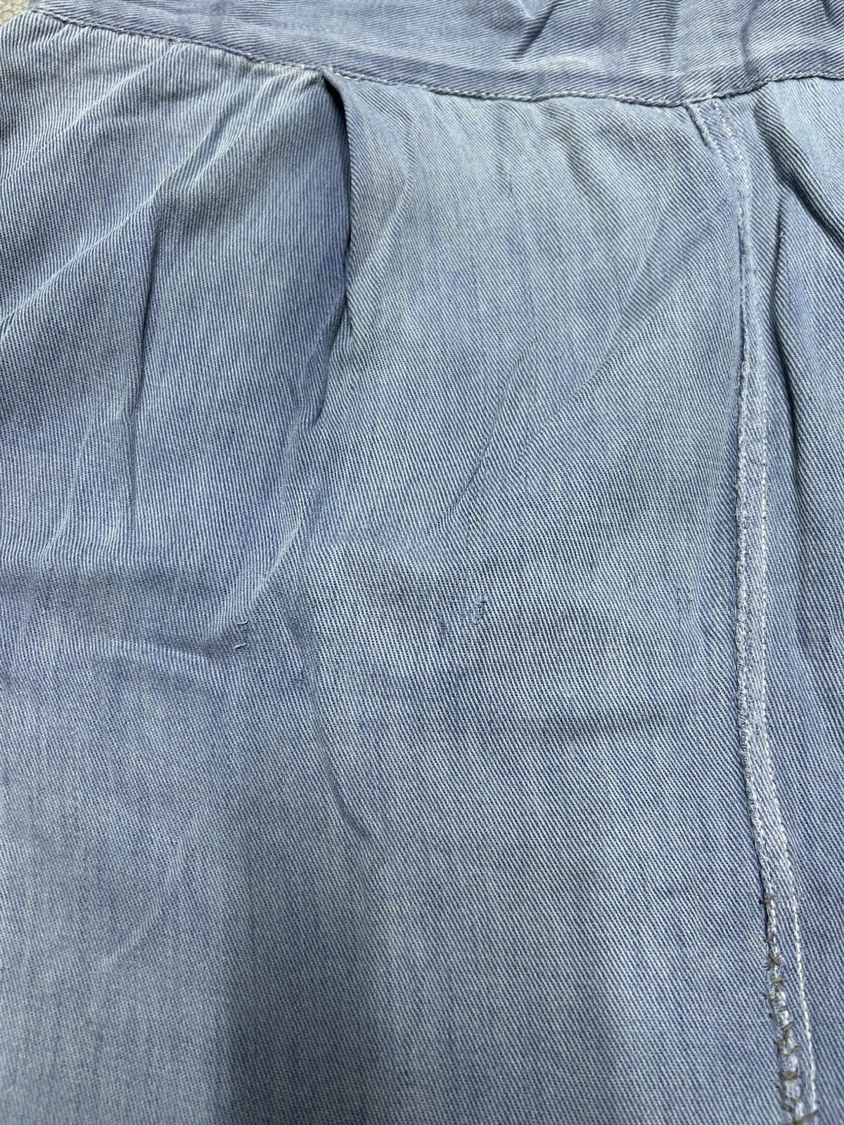 Vintage 1950s side zip pants pedal push farm worn repaired gabardine Size 31" - 13 Thumbnail