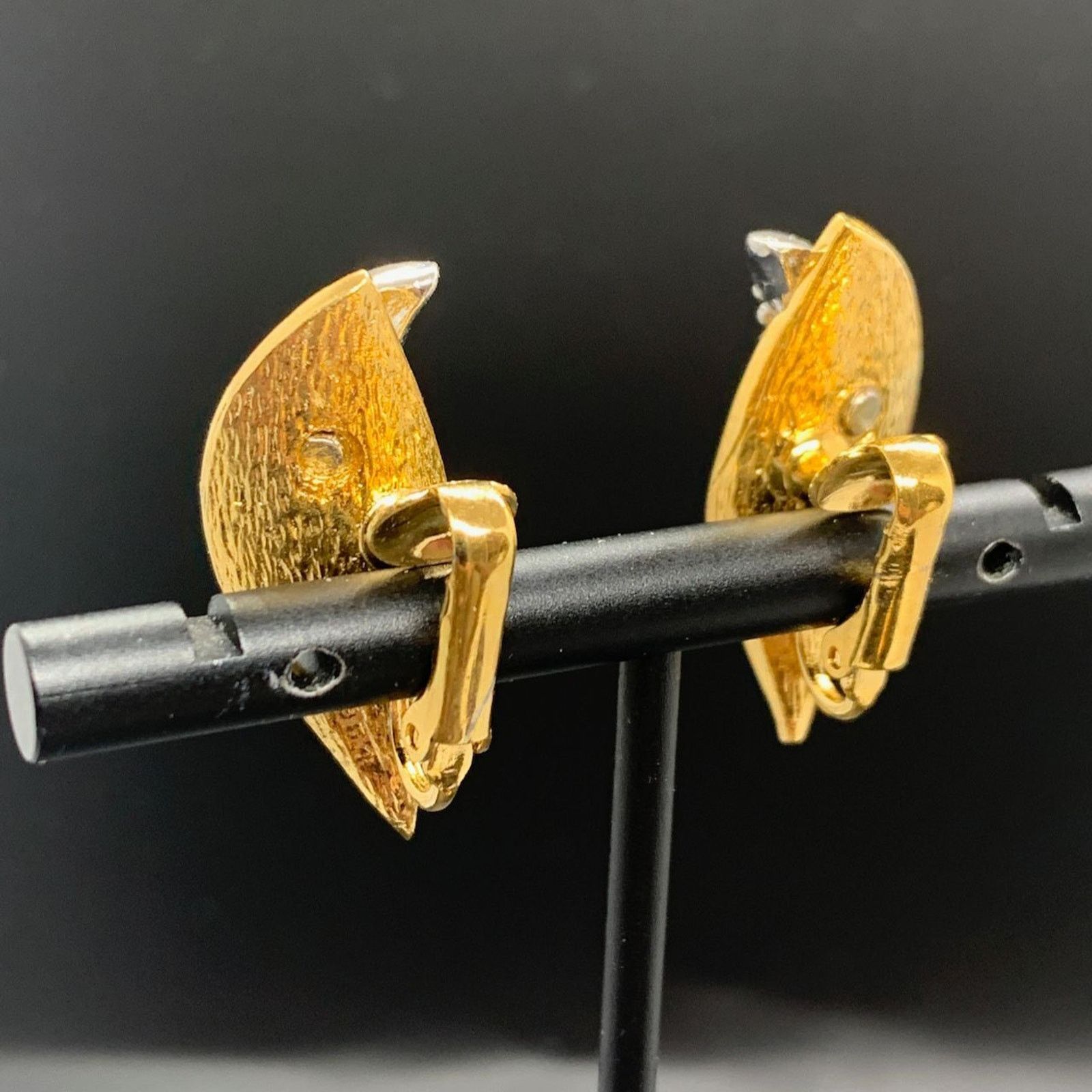 Other D'Orlan Gold Tone Rhinestone Calla Lily Clip On Earrings Size ONE SIZE - 3 Thumbnail