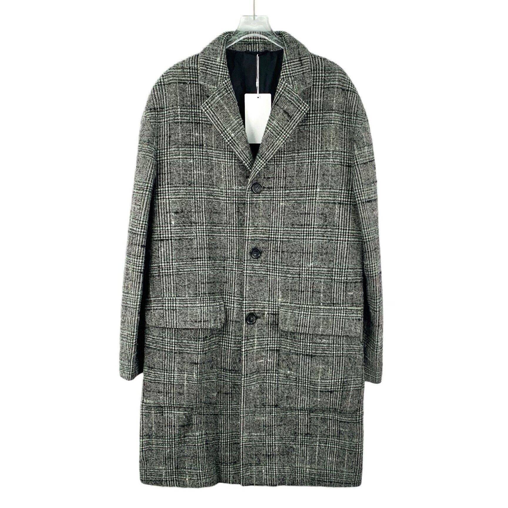 Versace Versace Wool Plaid Gray Hoodie L Men Size US L / EU 52-54 / 3 - 1 Thumbnail