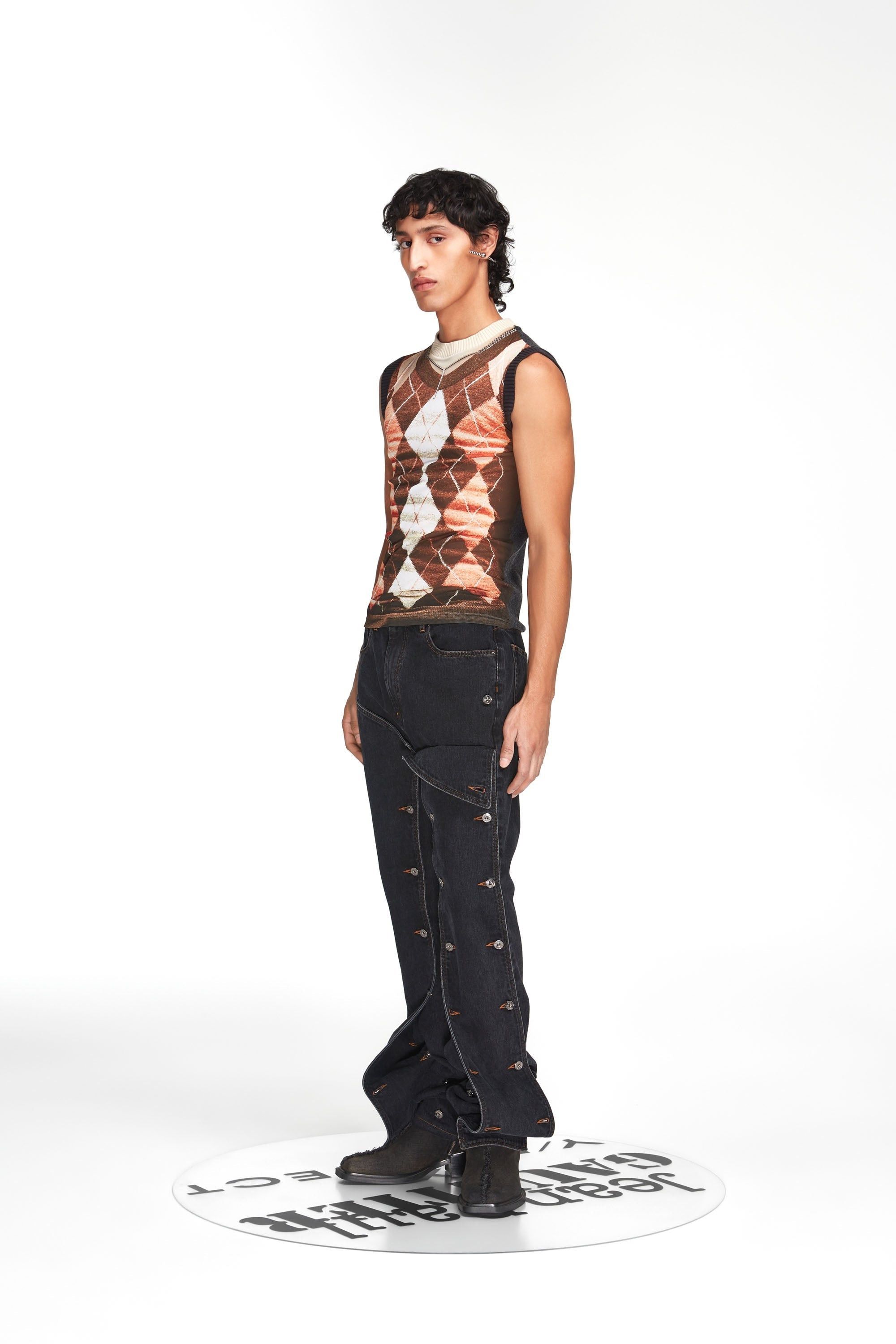 Jean Paul Gaultier × Y/Project Argyle Trompe L'oeil Sleeveless Sweater Size US XS / EU 42 / 0 - 3 Thumbnail