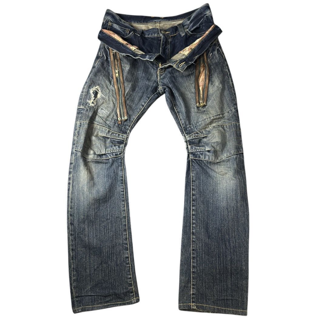 Le Grande Bleu (L.G.B.) Insane Japanese Crazy Double Waist PPFM Undercover Style y2k Size US 34 / EU 50 - 1 Thumbnail