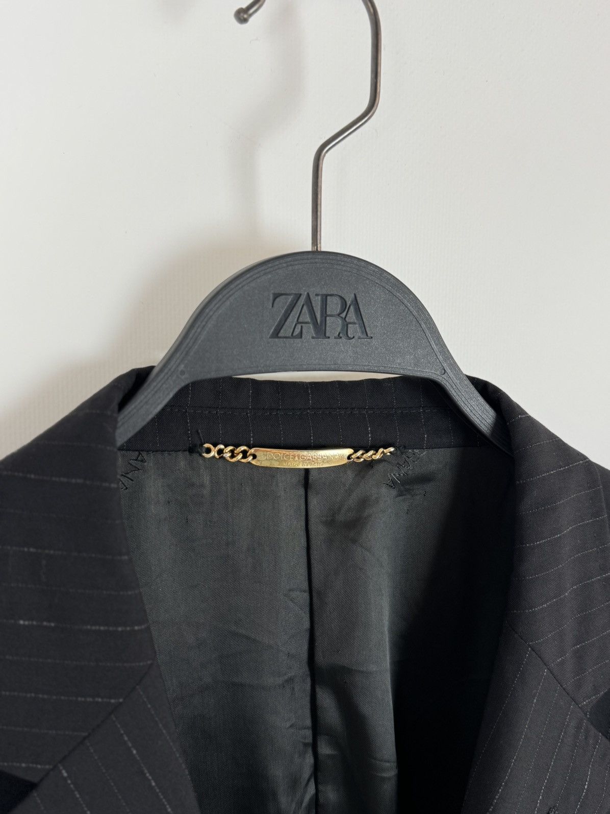 Dolce & Gabbana Dolce&Gabbana Striped Viscose Blend Classic Black Suit Size 54R - 5 Thumbnail