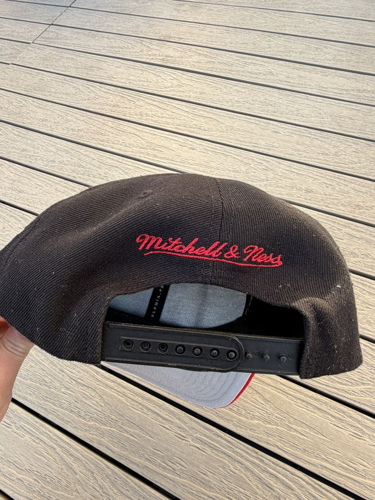 Mitchell & Ness Mitchell & Ness Chicago Bulls Snapback Hat Black Red NBA Size ONE SIZE - 6 Thumbnail