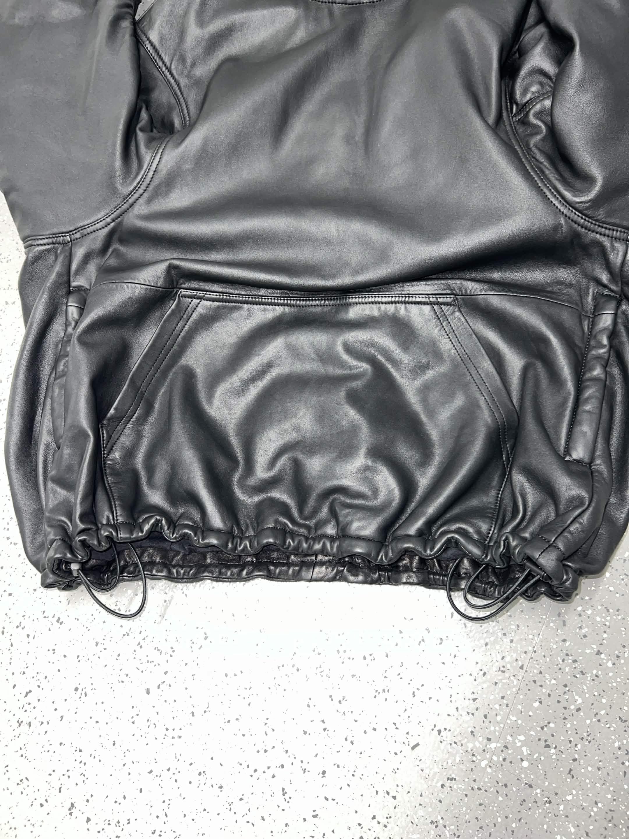 Balenciaga Balenciaga Leather Hoodie (Denma) Size US M / EU 48-50 / 2 - 9 Thumbnail