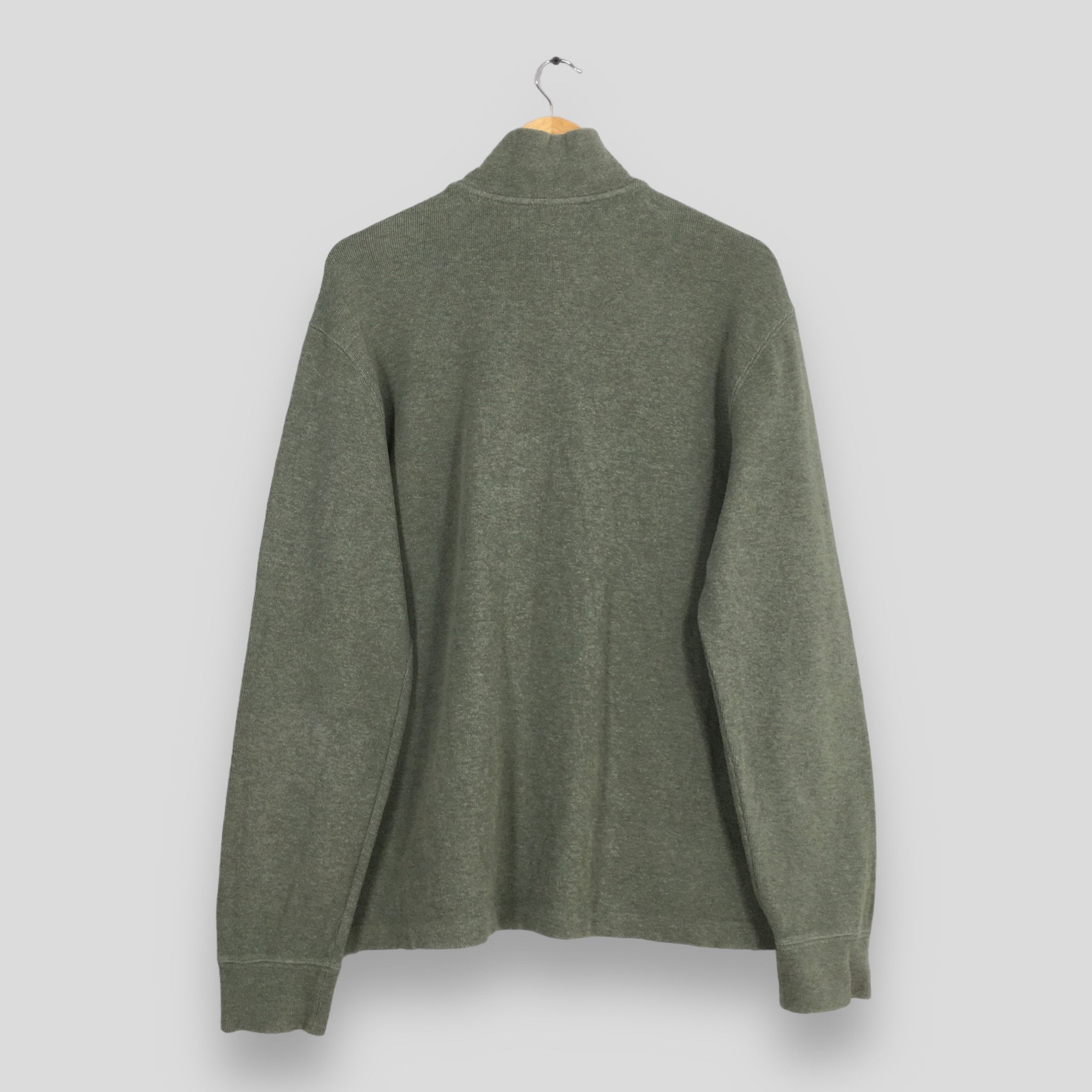 Polo Ralph Lauren × Ralph Lauren × Vintage Vintage Polo Ralph Lauren Green Half Zipper Sweater Large Size US L / EU 52-54 / 3 - 6 Thumbnail