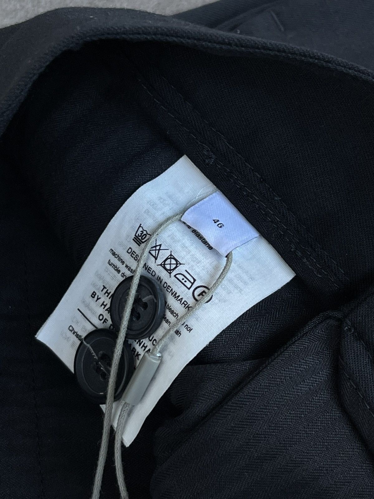 Han Kjobenhavn !DS! AW22 Han Kjobenhavn Wool Flared Black Trousers Size US 30 / EU 46 - 17 Thumbnail