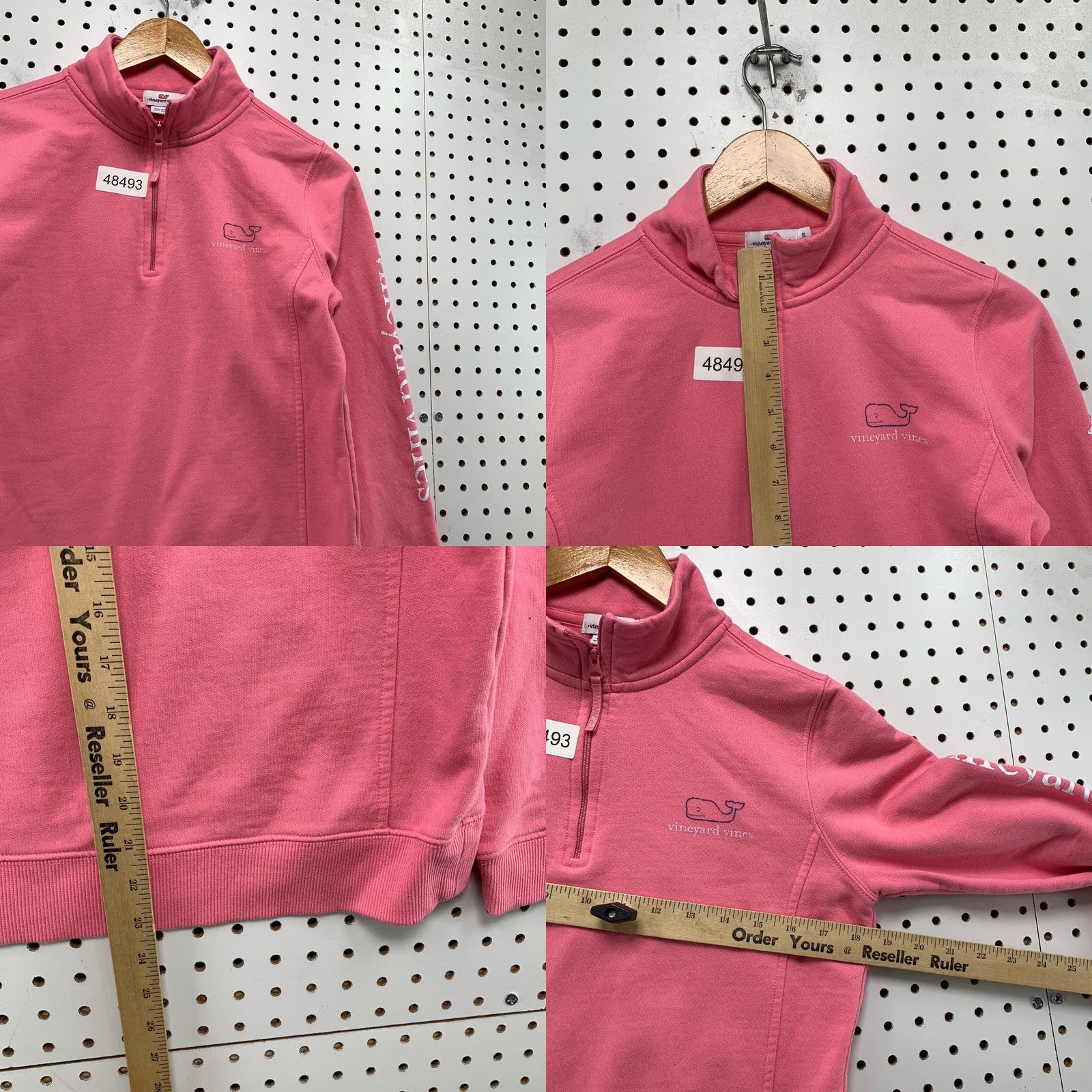 Vineyard Vines Vineyard Vines Womens Small Pink Long Sleeve Pullover Whale Logo Quarter Zip Size S / US 4 / IT 40 - 8 Thumbnail