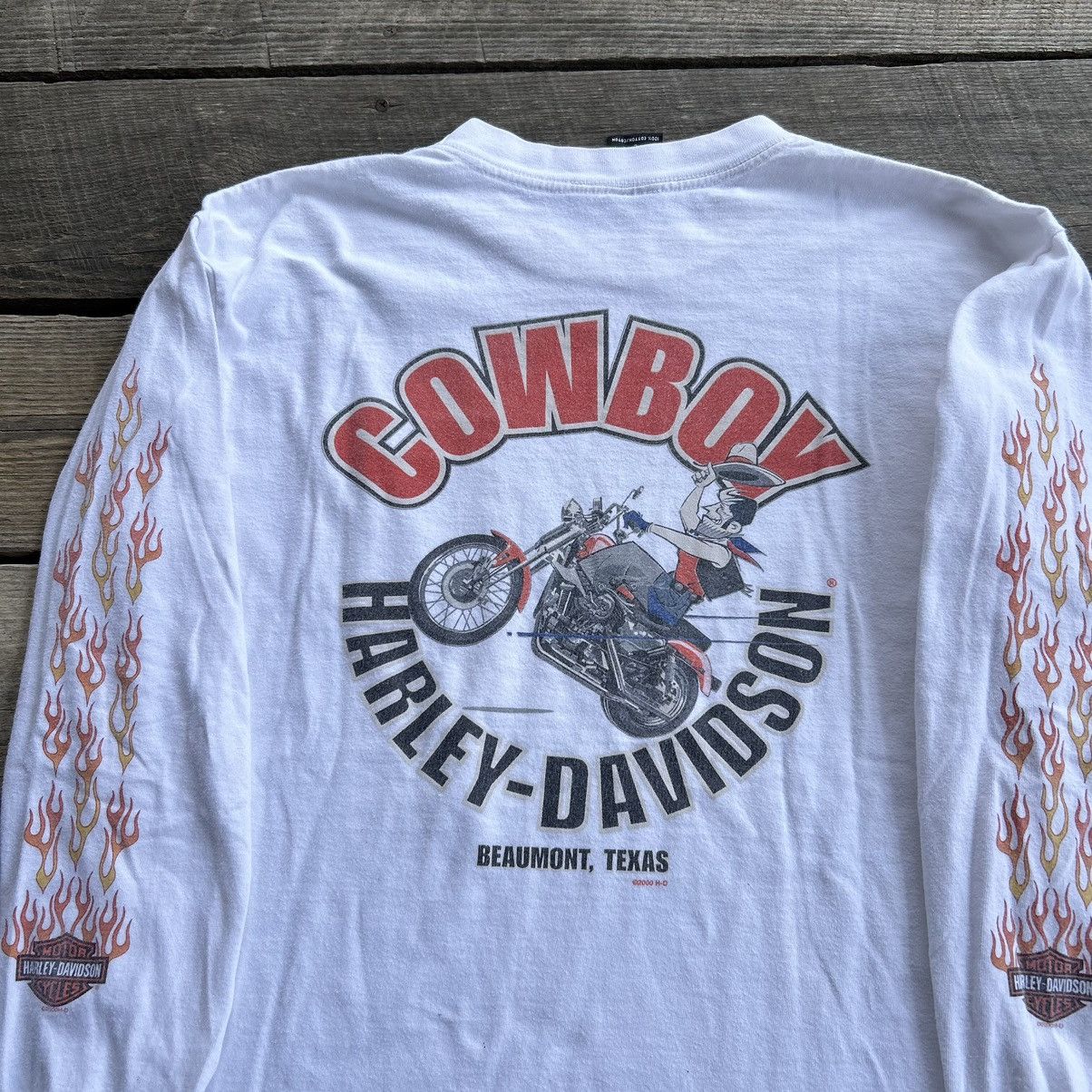Harley Davidson Vintage 2000 Harley Davidson Flames Long Sleeve T Shirt Size US L / EU 52-54 / 3 - 10 Thumbnail