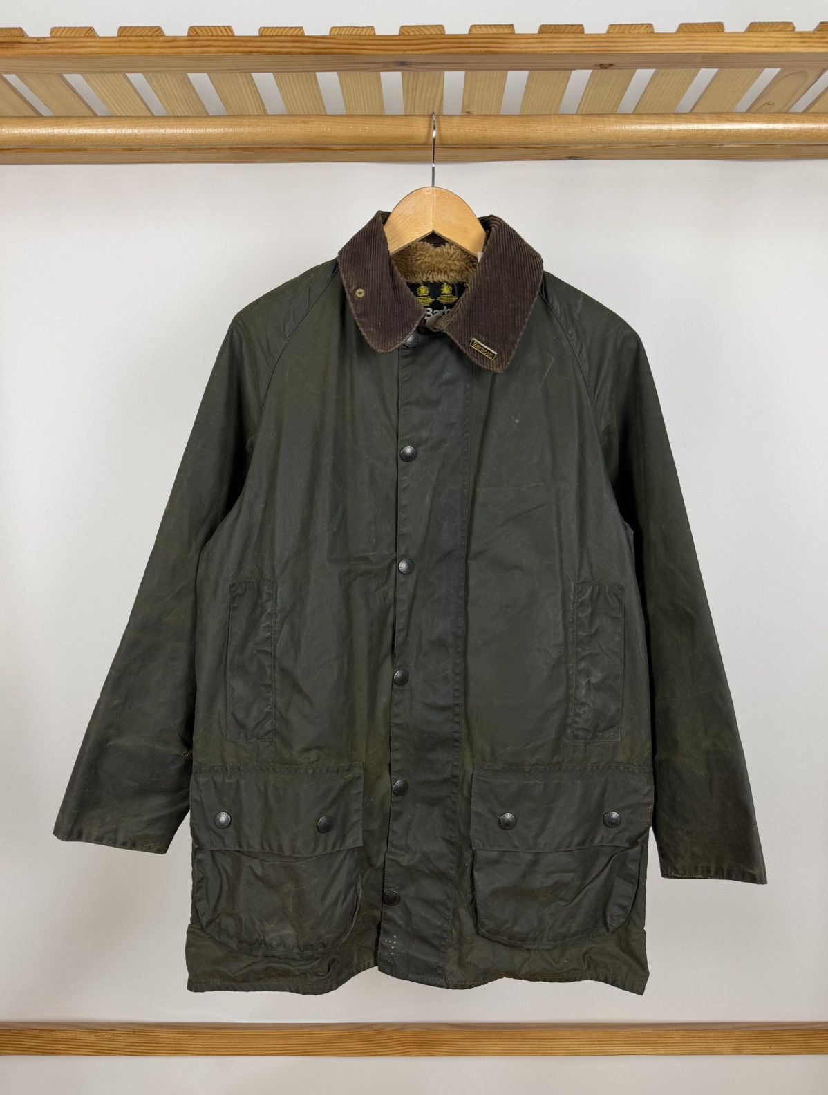 Barbour Vintage Barbour Beaufort A150 Waxed Jacket Corduroy Collar Size US S / EU 44-46 / 1 - 1 Thumbnail