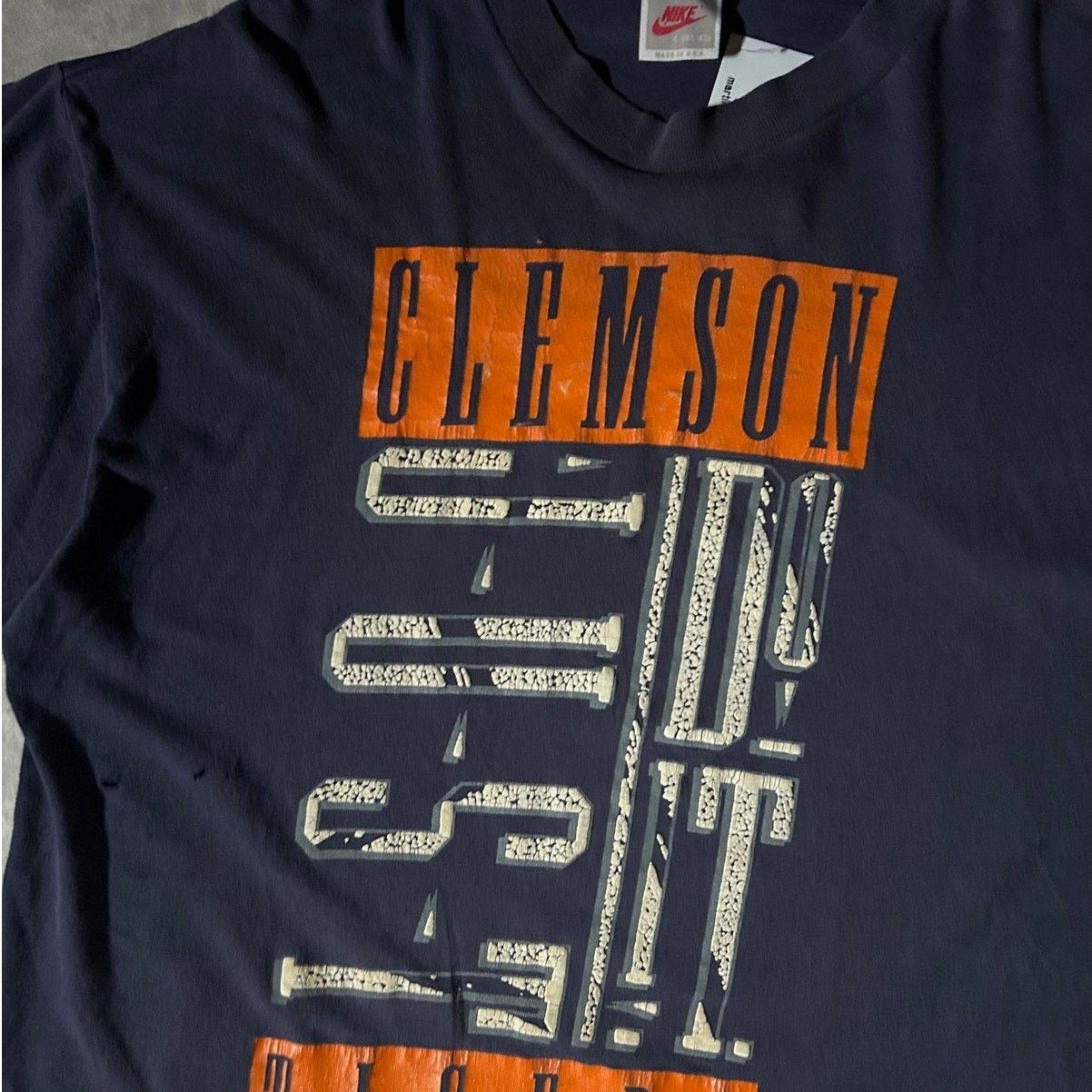 Nike 2000's Vintage Clemson Tigers Nike Navy T-Shirt - L Size US L / EU 52-54 / 3 - 2 Thumbnail