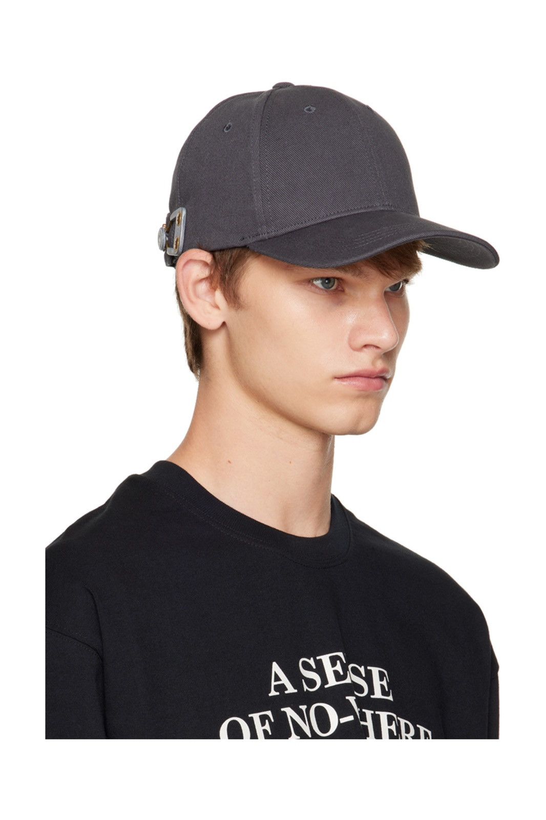 Objects IV Life OBJECTS iV LiFE OBJ._003_805 ASYMMETRiC BUCKLE BASEBALL CAP Size ONE SIZE - 2 Thumbnail