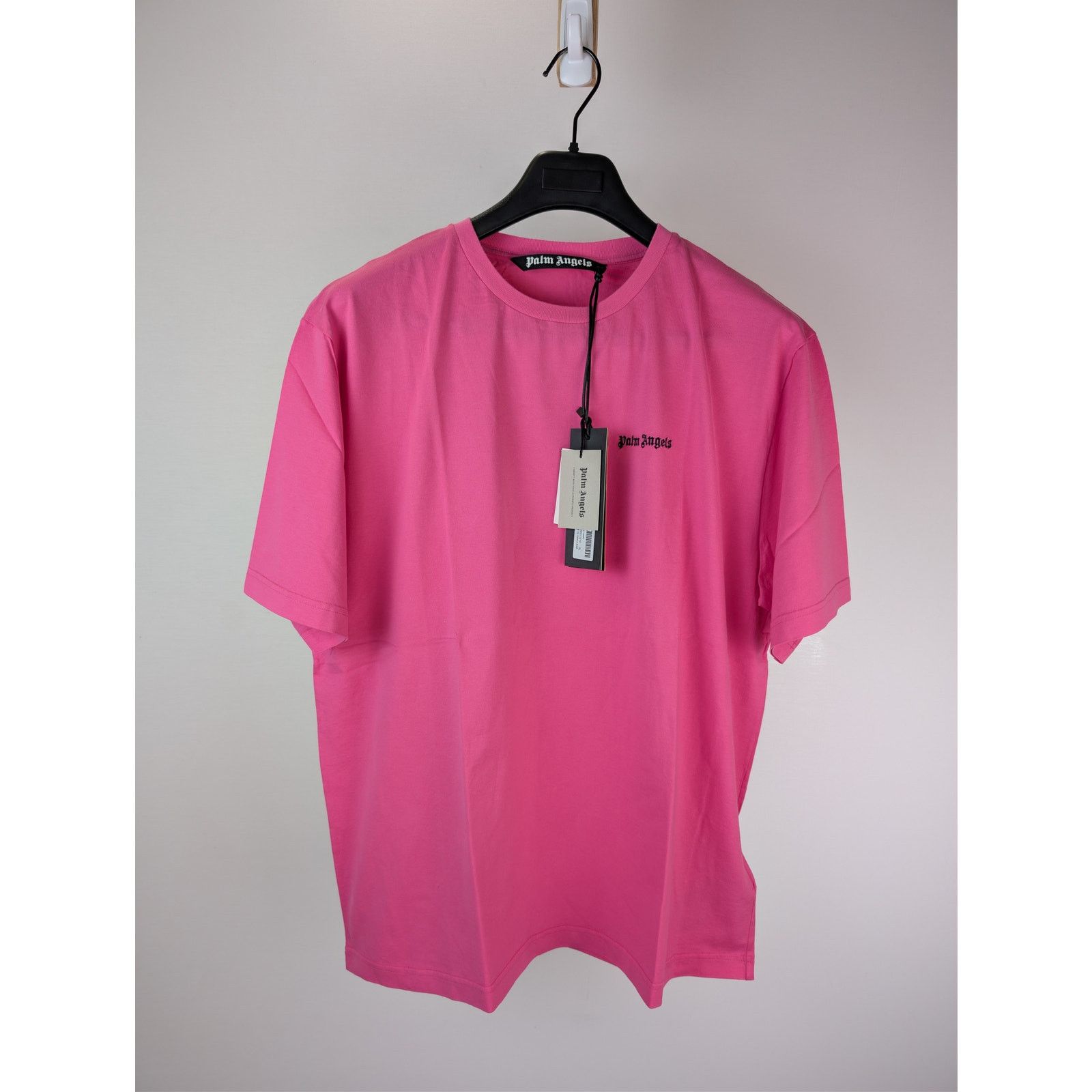 Palm Angels o1rshd1 Embroidered Logo Slim T-Shirt in Fuchsia Pink/Black Size US XL / EU 56 / 4 - 1 Thumbnail