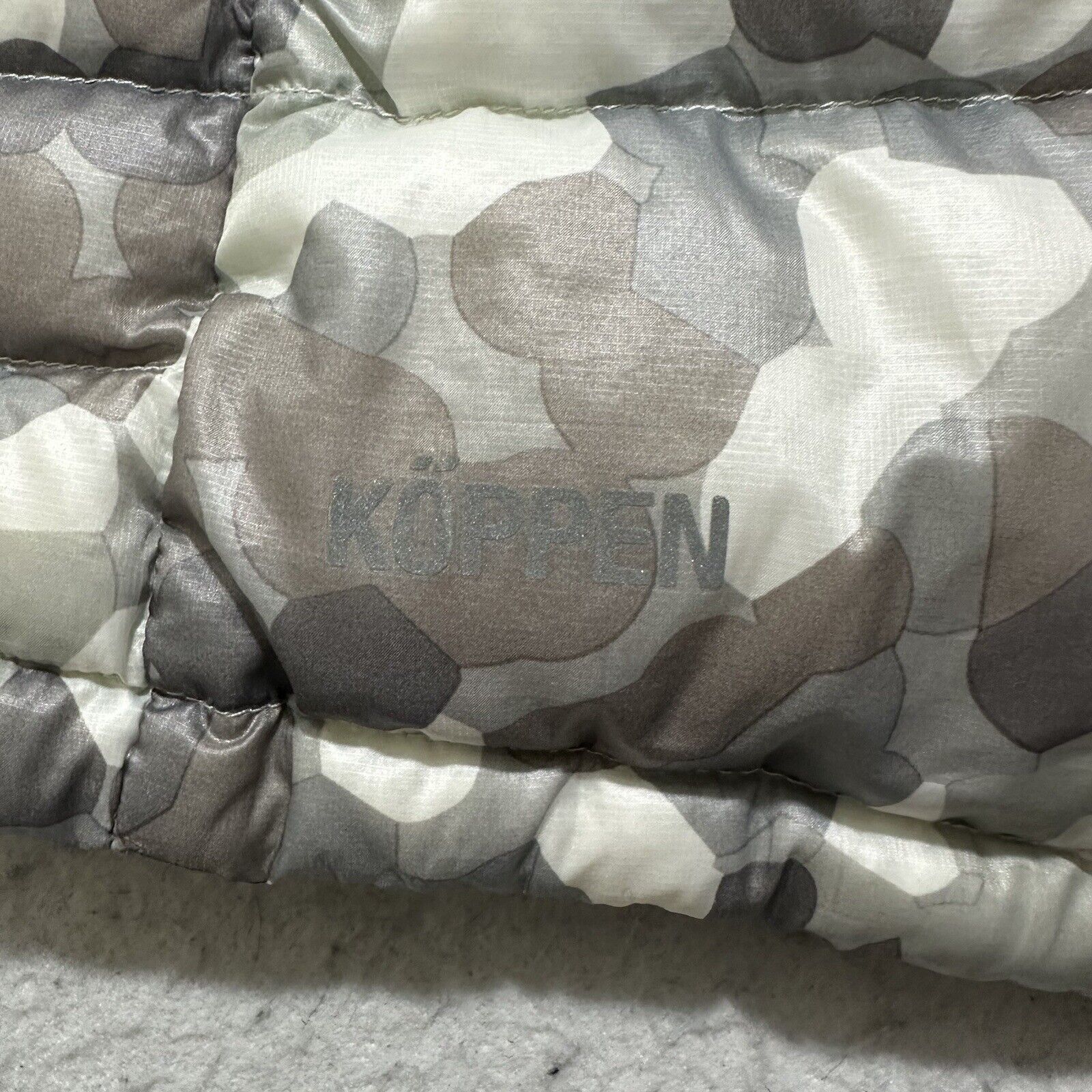 Other Koppen Medium Down Feather Puffer Vest Jacket Gray Camo Size M / US 6-8 / IT 42-44 - 12 Thumbnail