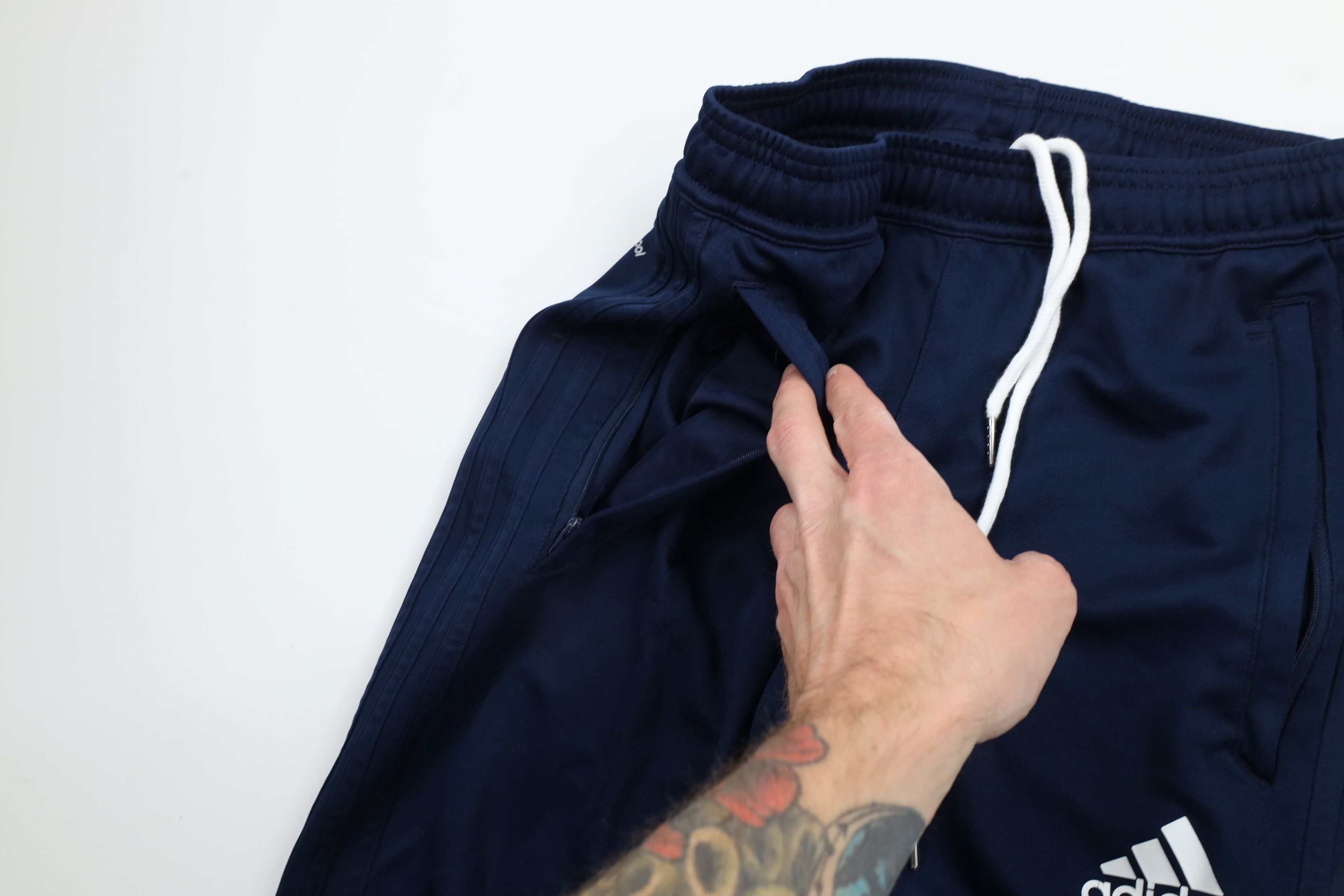 Adidas × Vintage Vintage Adidas Out Soccer Tapered Leg Warm Up Pants Blue Size US 32 / EU 48 - 6 Thumbnail
