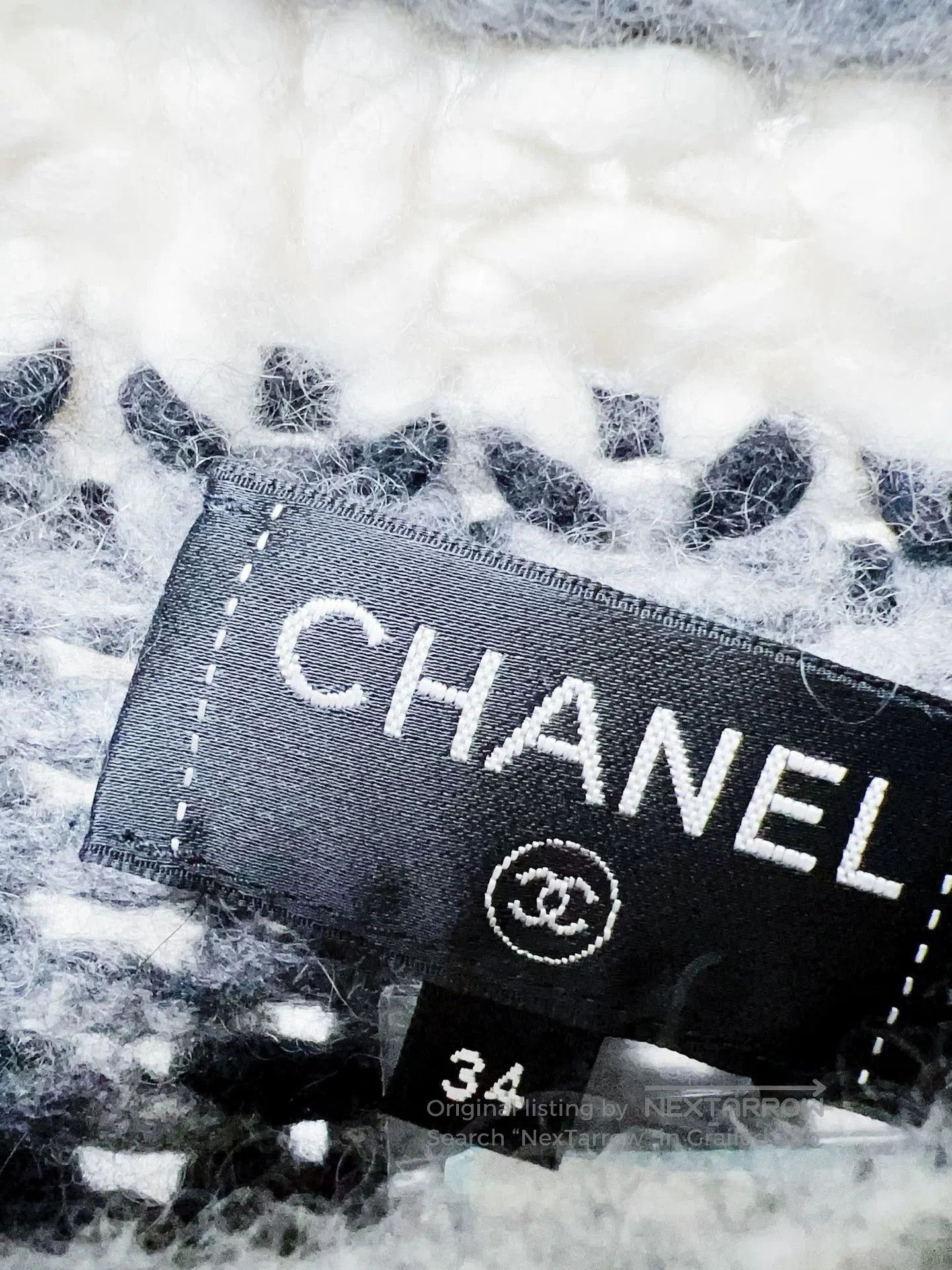Chanel Chanel 19K Snow Striped Knit Sweater. Size US XS / EU 42 / 0 - 5 Thumbnail
