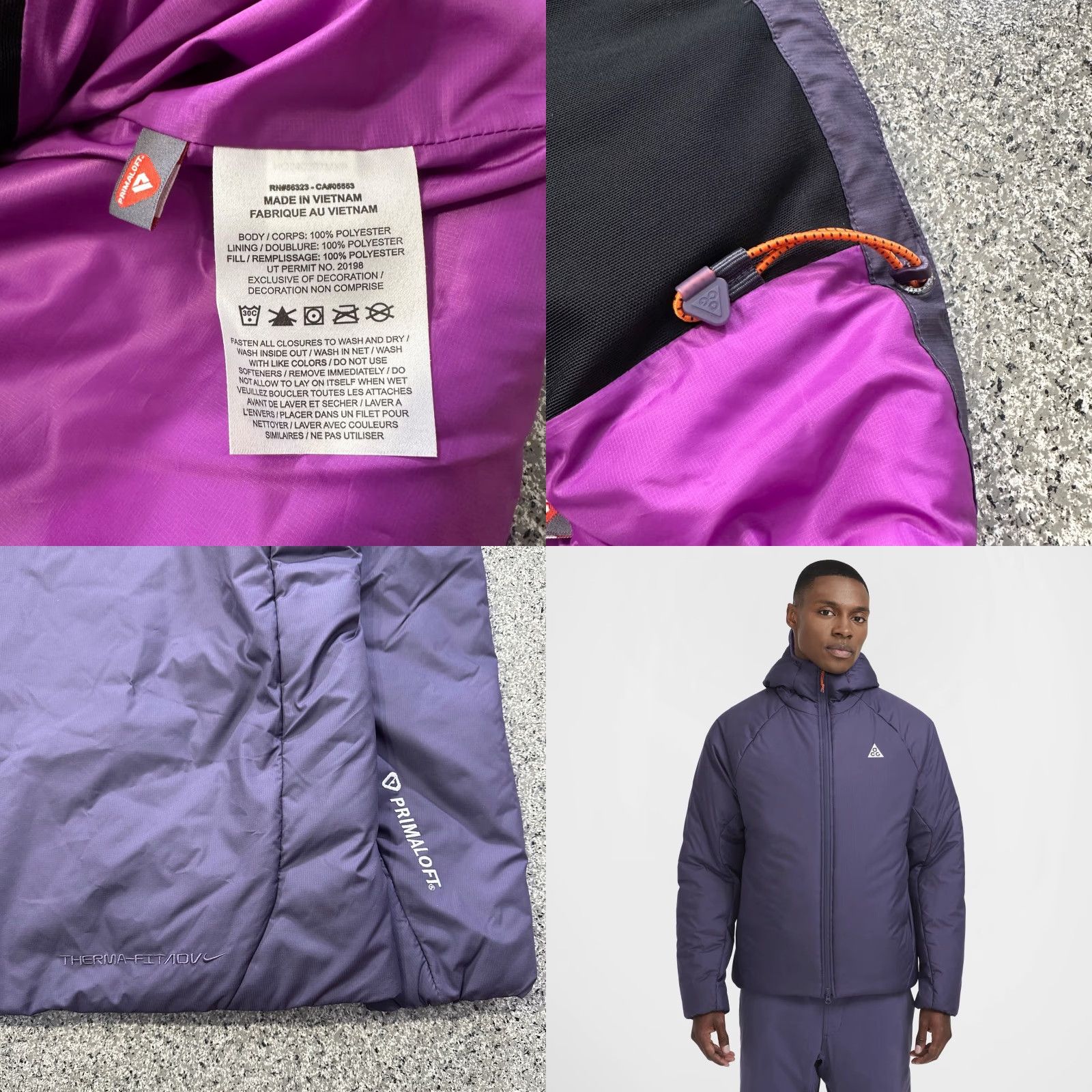 Nike Nike ACG Jacket Mens M Primaloft Puffer Purple FV8690-573 Size US M / EU 48-50 / 2 - 8 Thumbnail