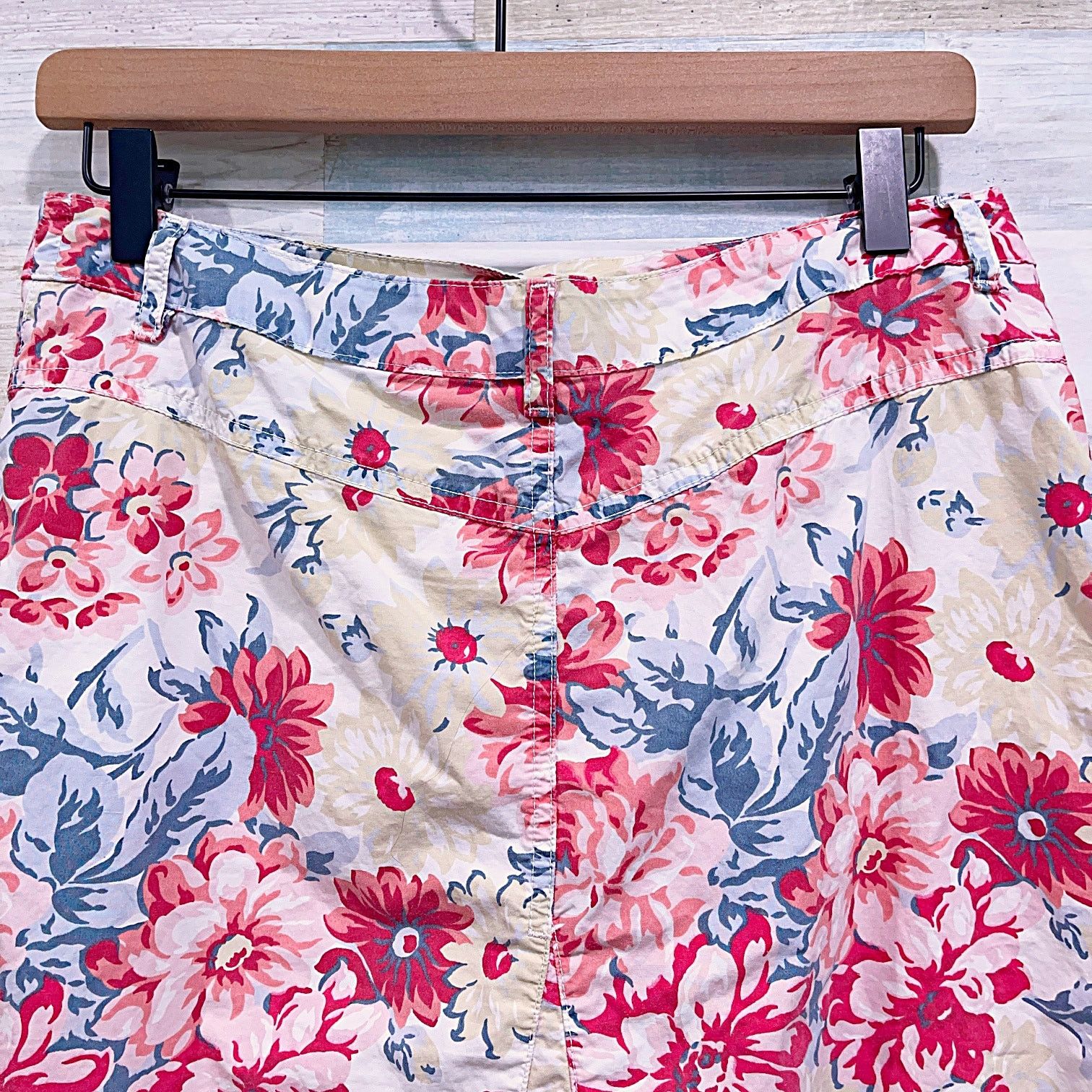 Disney Disney Vintage Floral Denim Flare Skirt Mickey Donaldson 29 Size 29" - 5 Thumbnail