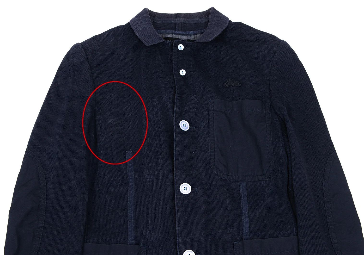 Junya Watanabe Cotton Elbow Patch Design Jacket in Navy Size US S / EU 44-46 / 1 - 2 Thumbnail