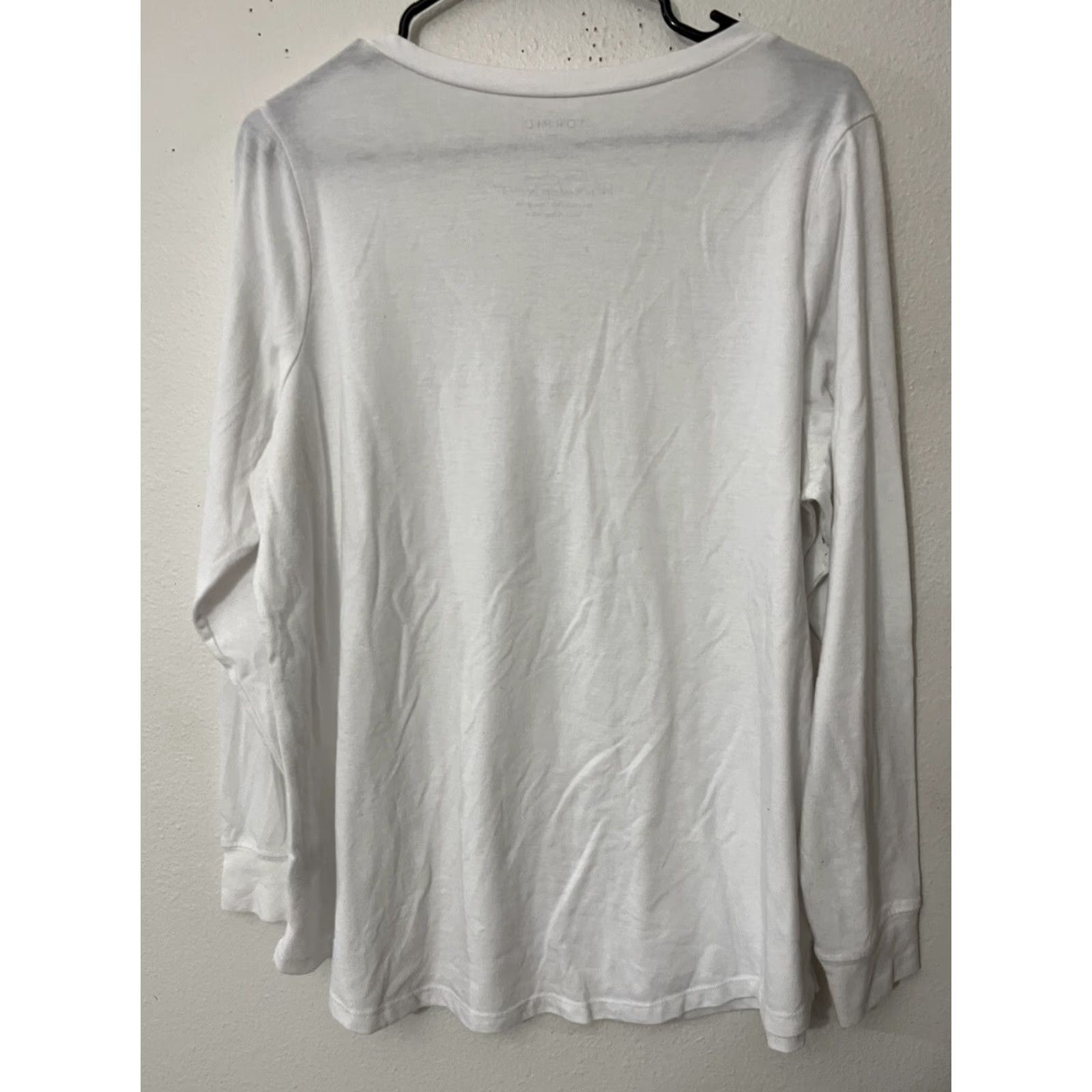 Torrid Torrid Plus Size 1 White Short Sleeve Crew Neck Blouse T-Shirt Casual Women's Size XS / US 0-2 / IT 36-38 - 2 Thumbnail