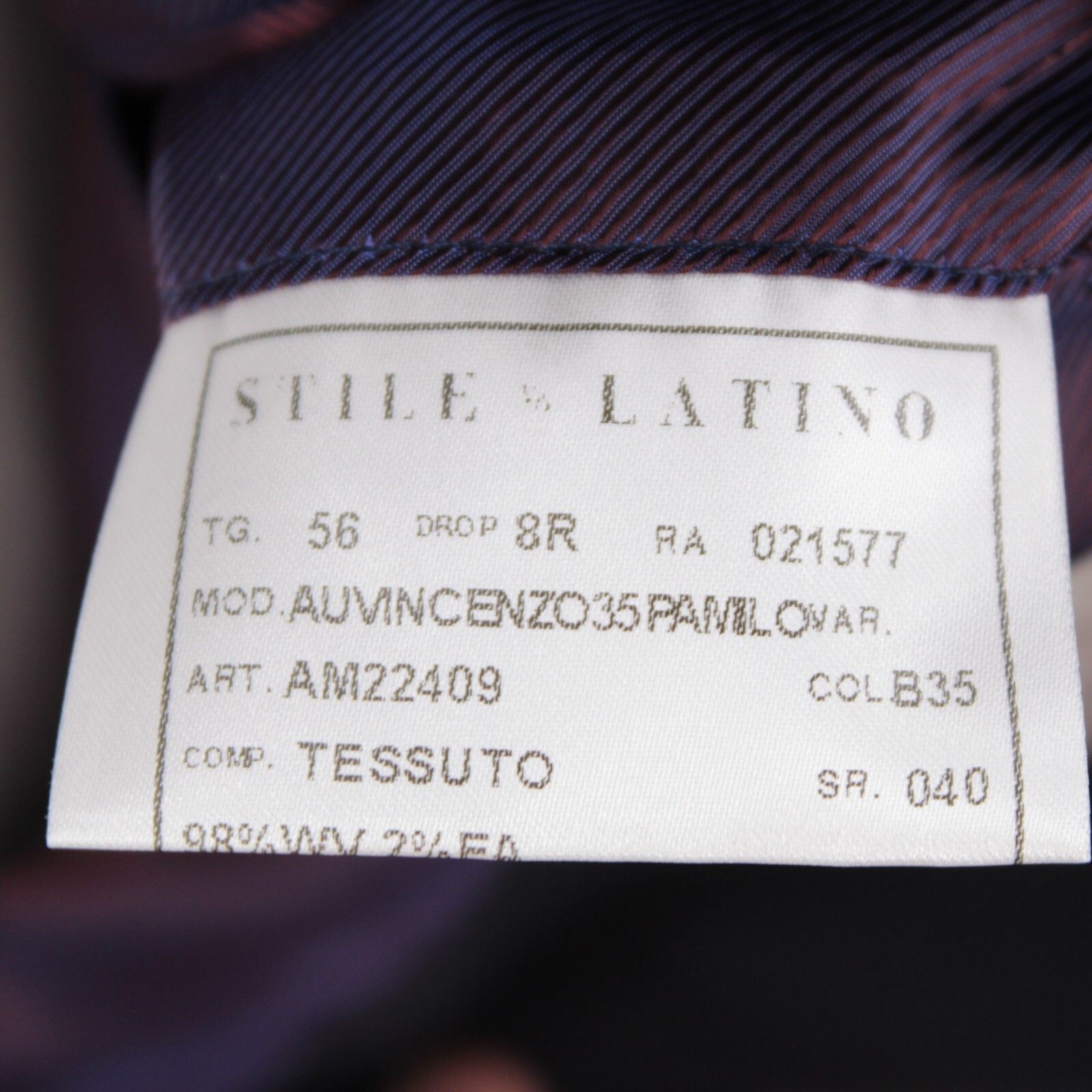 Other Stile Latino Suit Size US 46 Regular in Blue Size 46R - 9 Thumbnail