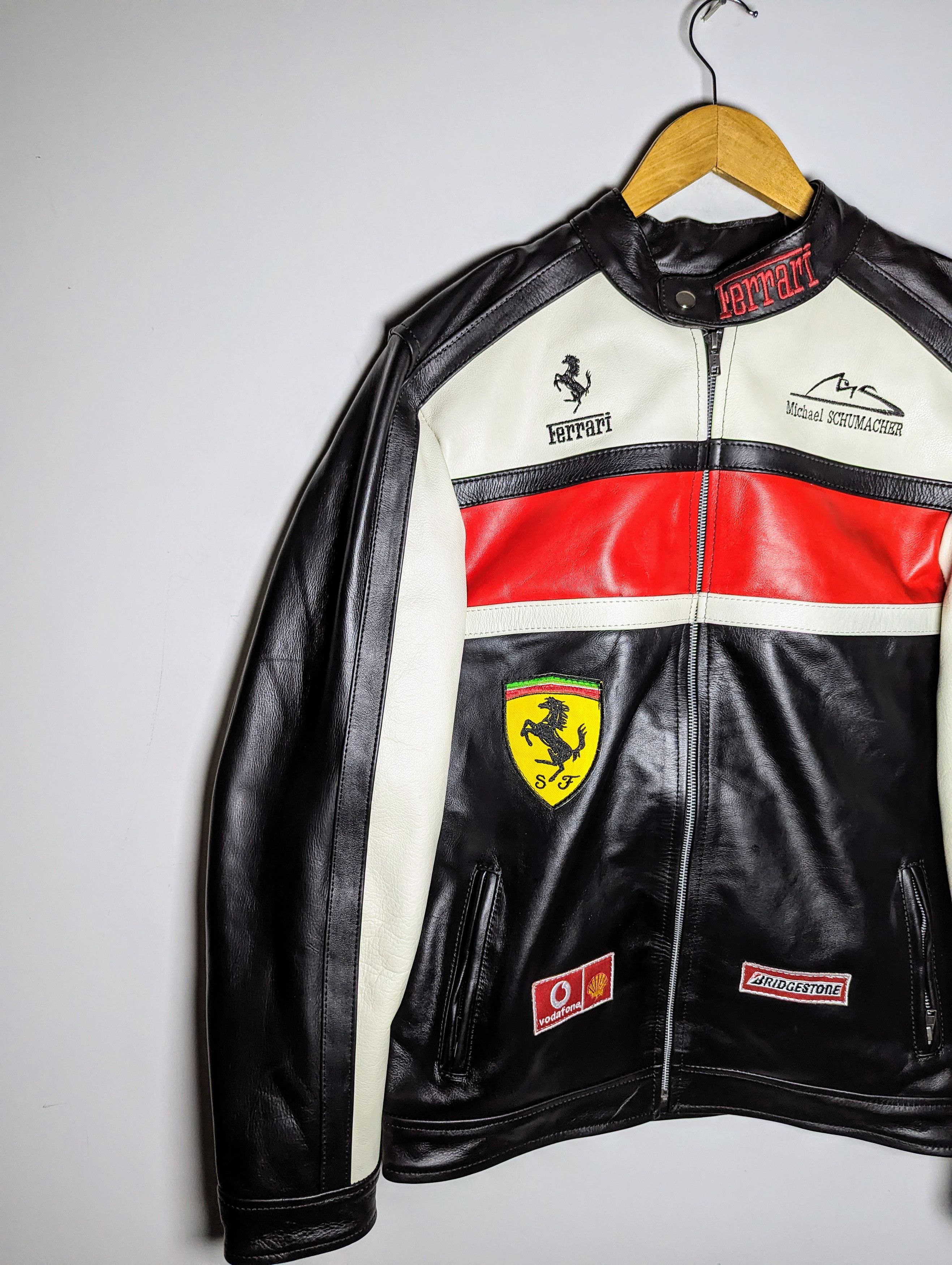 Ferrari 🔥🔥 FERRARI LEATHER JACKET Formula 1 Streetwear Size XL / US 12-14 / IT 48-50 - 4 Thumbnail