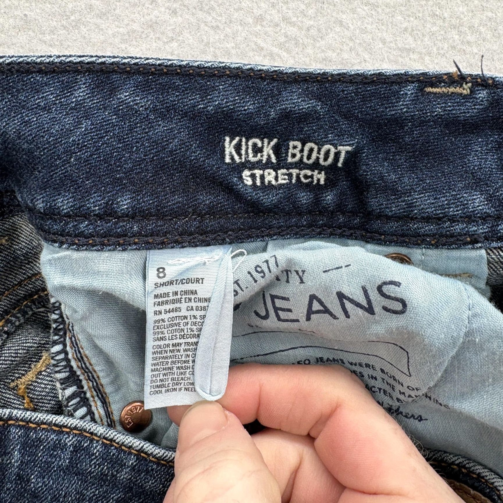 American Eagle Outfitters American Eagle Outfitters Jeans Bootcut Womens 8 Blue Dark Wash Low Rise Stretch 5-Pocket Denim Zipper Button Size 30" / US 8 / IT 44 - 4 Thumbnail