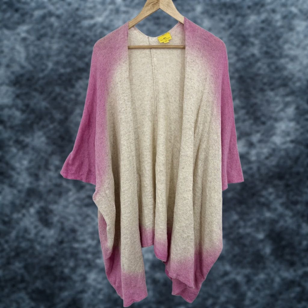 Vintage Roberta Roller Rabbit Pink Cashmere Sweater One Size Poncho Luxury Pullover Size ONE SIZE - 1 Thumbnail