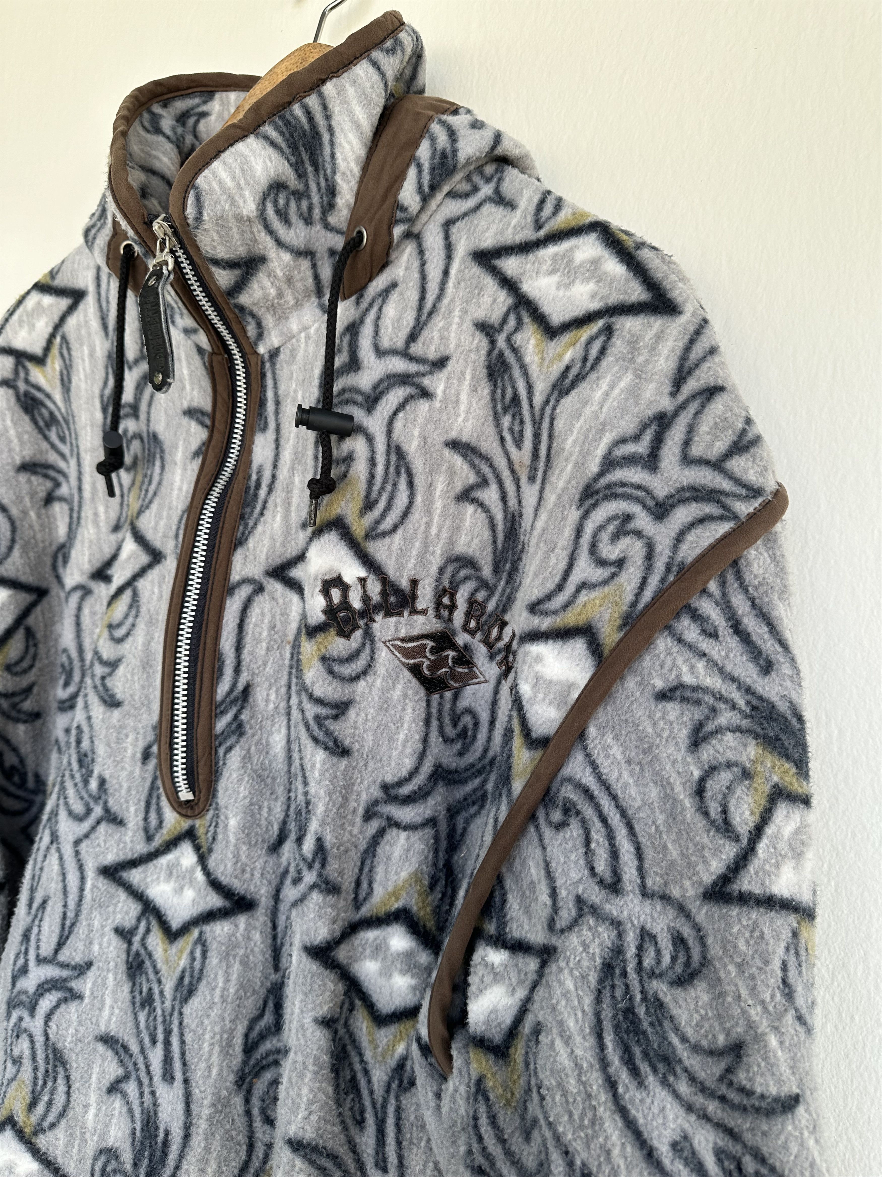 Billabong Vtg 90s Billabong Psychedelic Abstract Fleece Hoodie Jacket Size US L / EU 52-54 / 3 - 10 Thumbnail