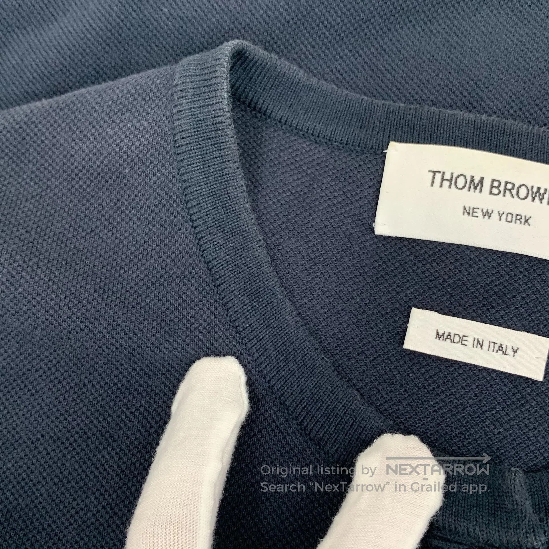 Thom Browne Thom Browne Dark blue cotton round neck long sleeve single Size M / US 6-8 / IT 42-44 - 8 Thumbnail