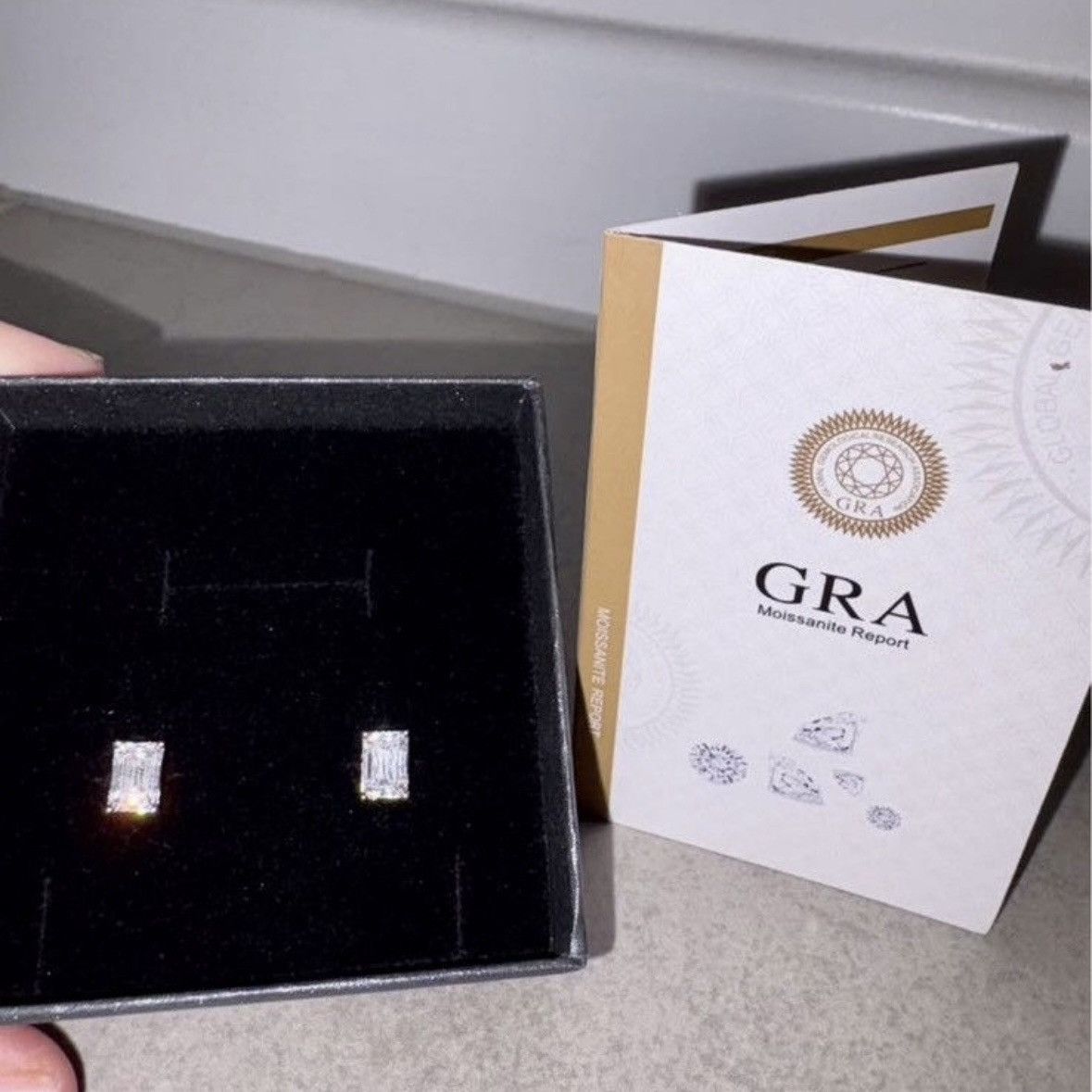 Other 1 carat Moissanite Emerald Cut Earrings Size ONE SIZE - 1 Thumbnail