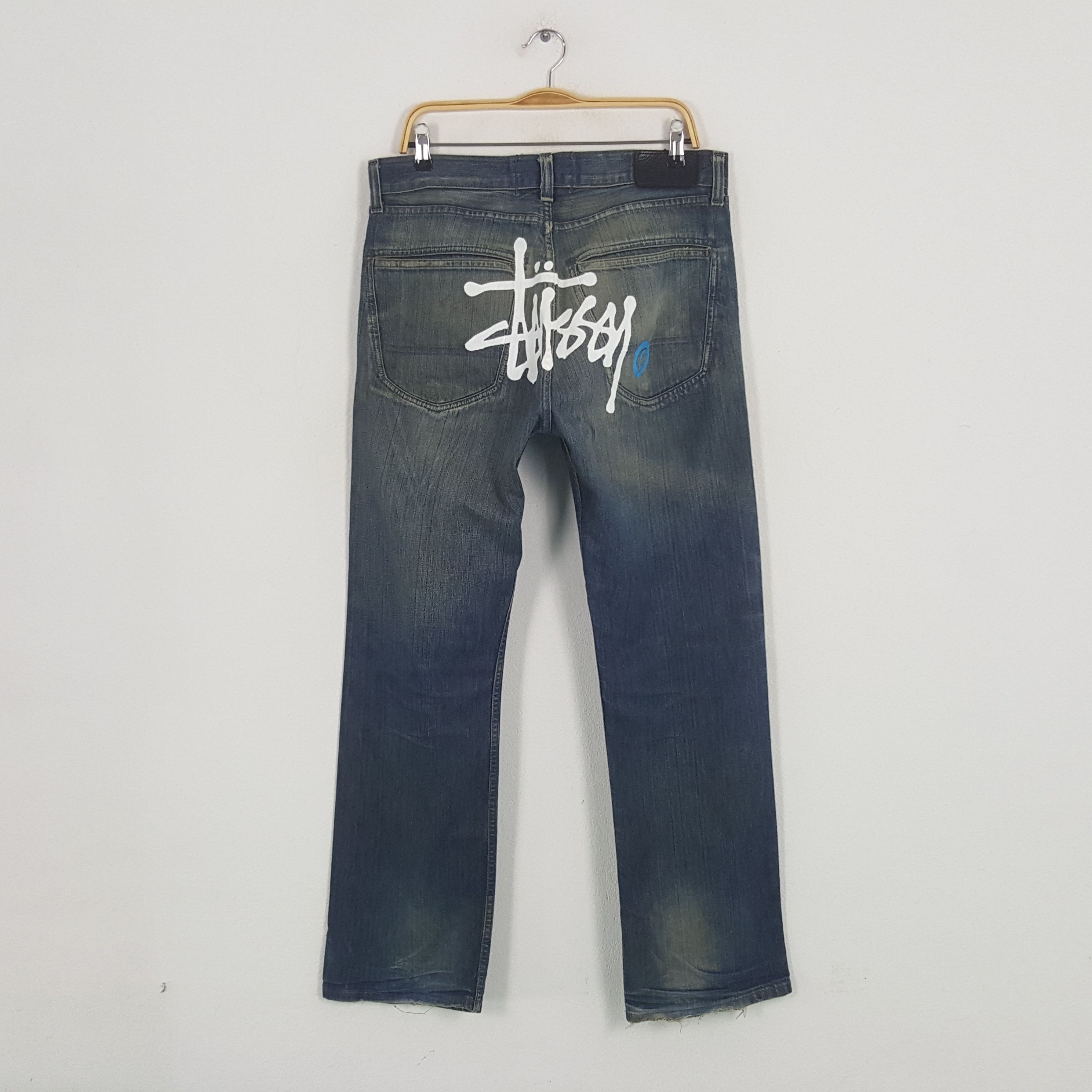 Stussy × Vintage Vintage Stussy American Brand Streetwear Denim Jeans Size US 33 - 1 Thumbnail
