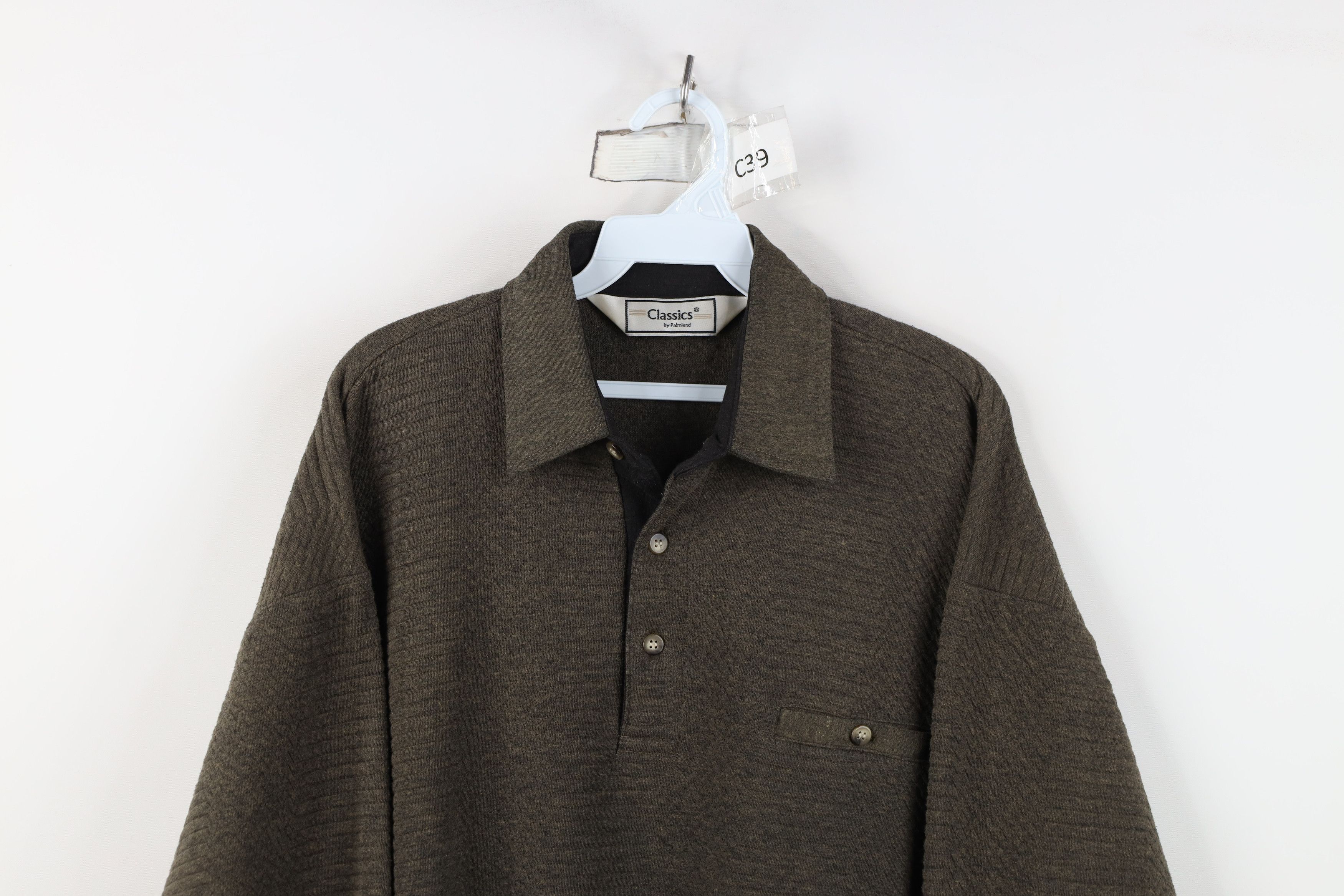 Vintage Vintage 90s Streetwear Textured Knit Collared Pullover Polo Size US L / EU 52-54 / 3 - 2 Thumbnail