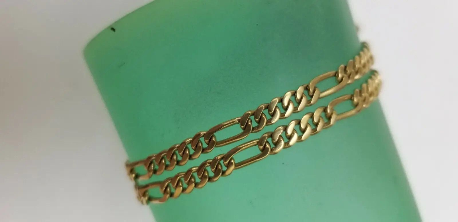Other High End Jewelry! Estate 18k Gold Figaro Necklace 23",21gr Size ONE SIZE - 2 Thumbnail