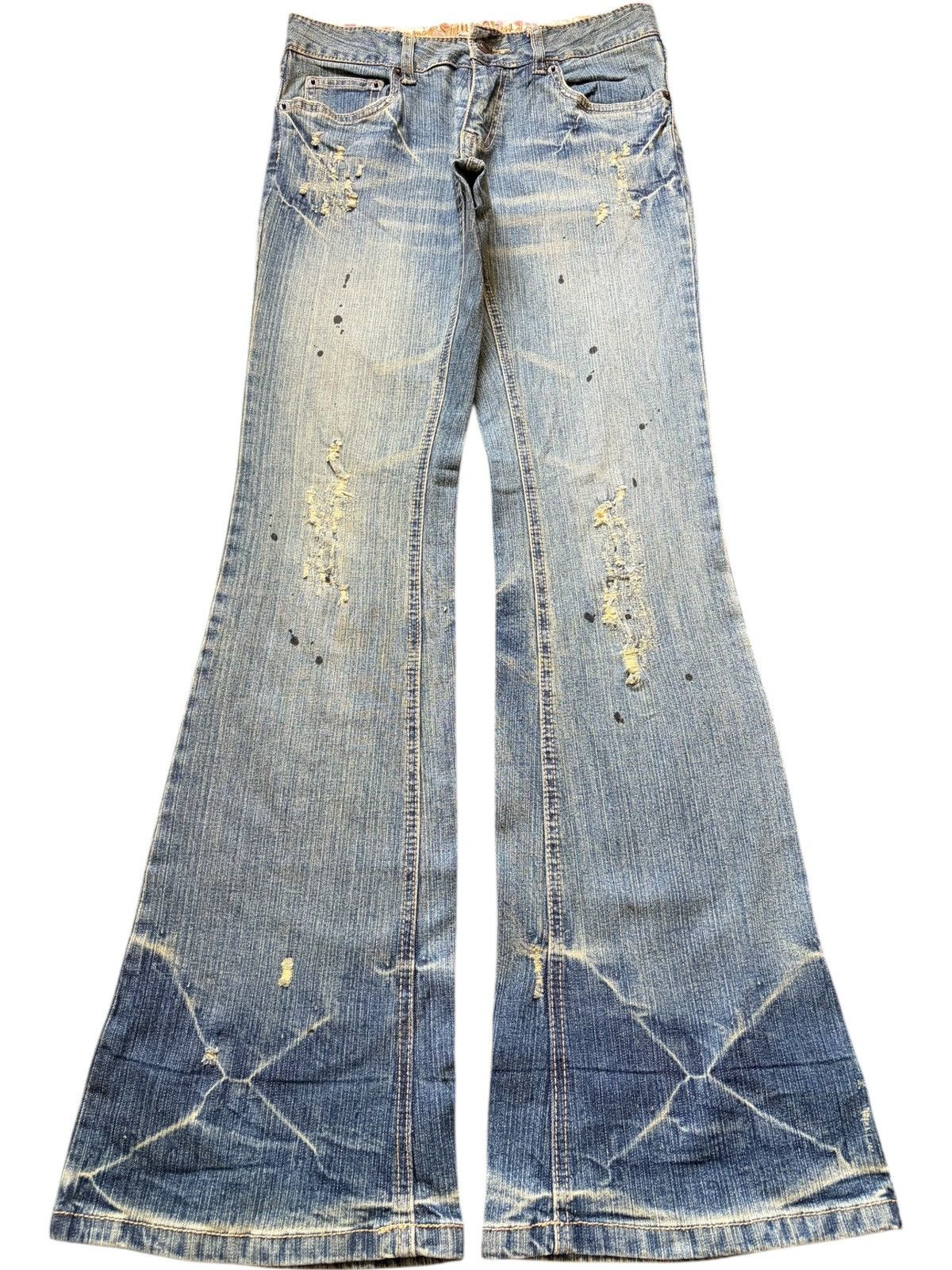 Diesel Vintage Copper Smith Distress Low Rise Flare Jeans Size 26" / US 2 / IT 38 - 1 Thumbnail