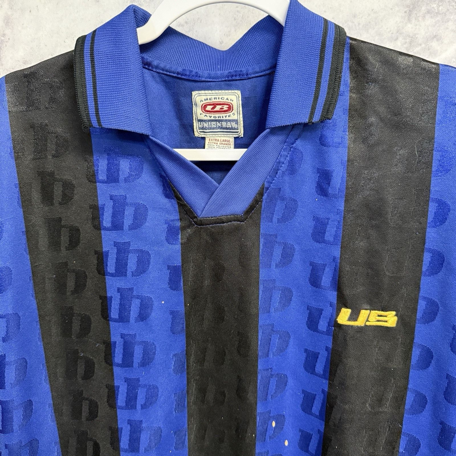 UNIONBAY × Vintage Vintage Union Bay Soccer Jersey Mens XL Blue/Black Short Sle Size US XL / EU 56 / 4 - 3 Thumbnail