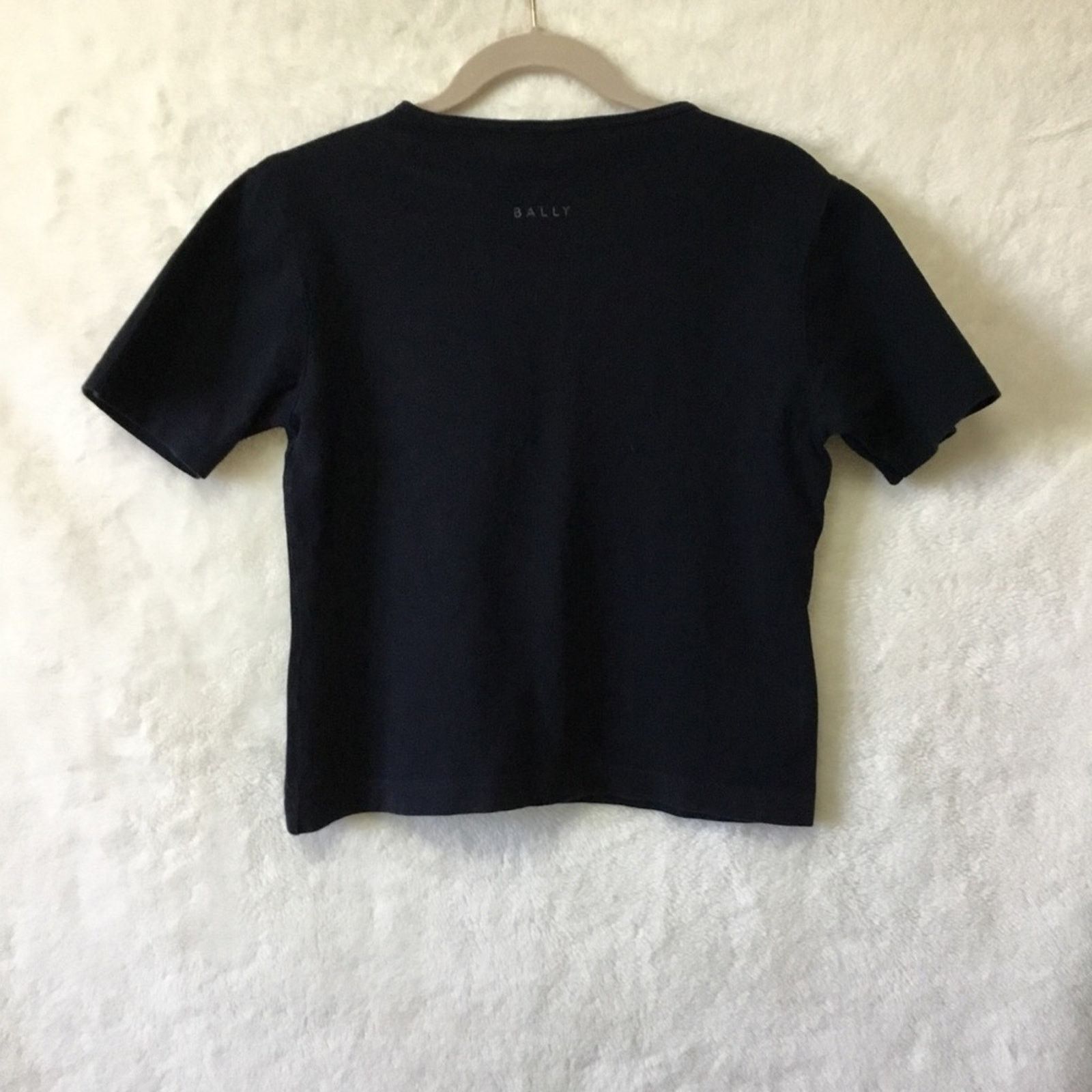 Bally Bally Black Cotton Short Sleeve Graphic Top Size S / US 4 / IT 40 - 5 Thumbnail