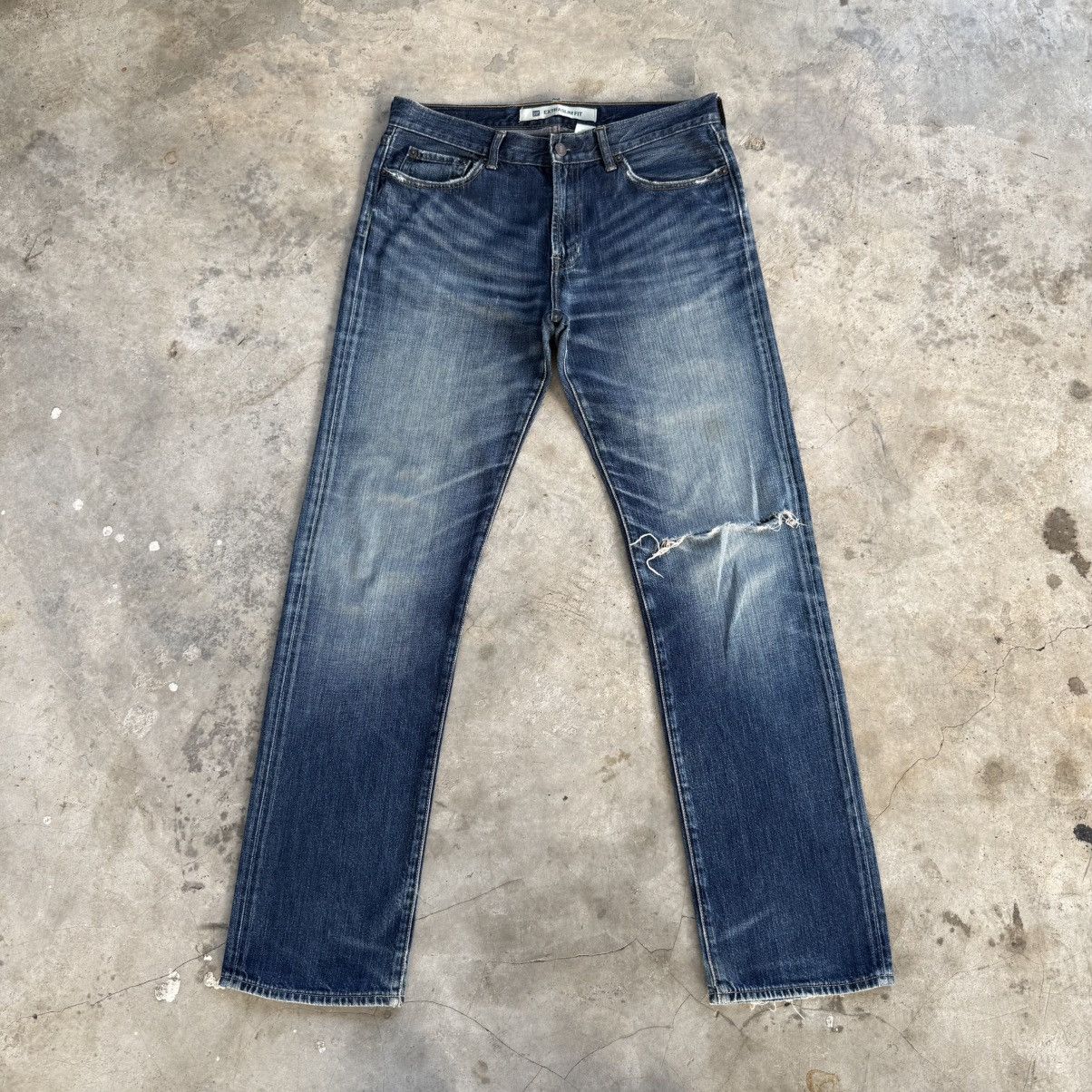 Gap W34x31 Vintage Gap Slim Fit Faded Mud wash Denim Jean Size US 34 / EU 50 - 1 Thumbnail